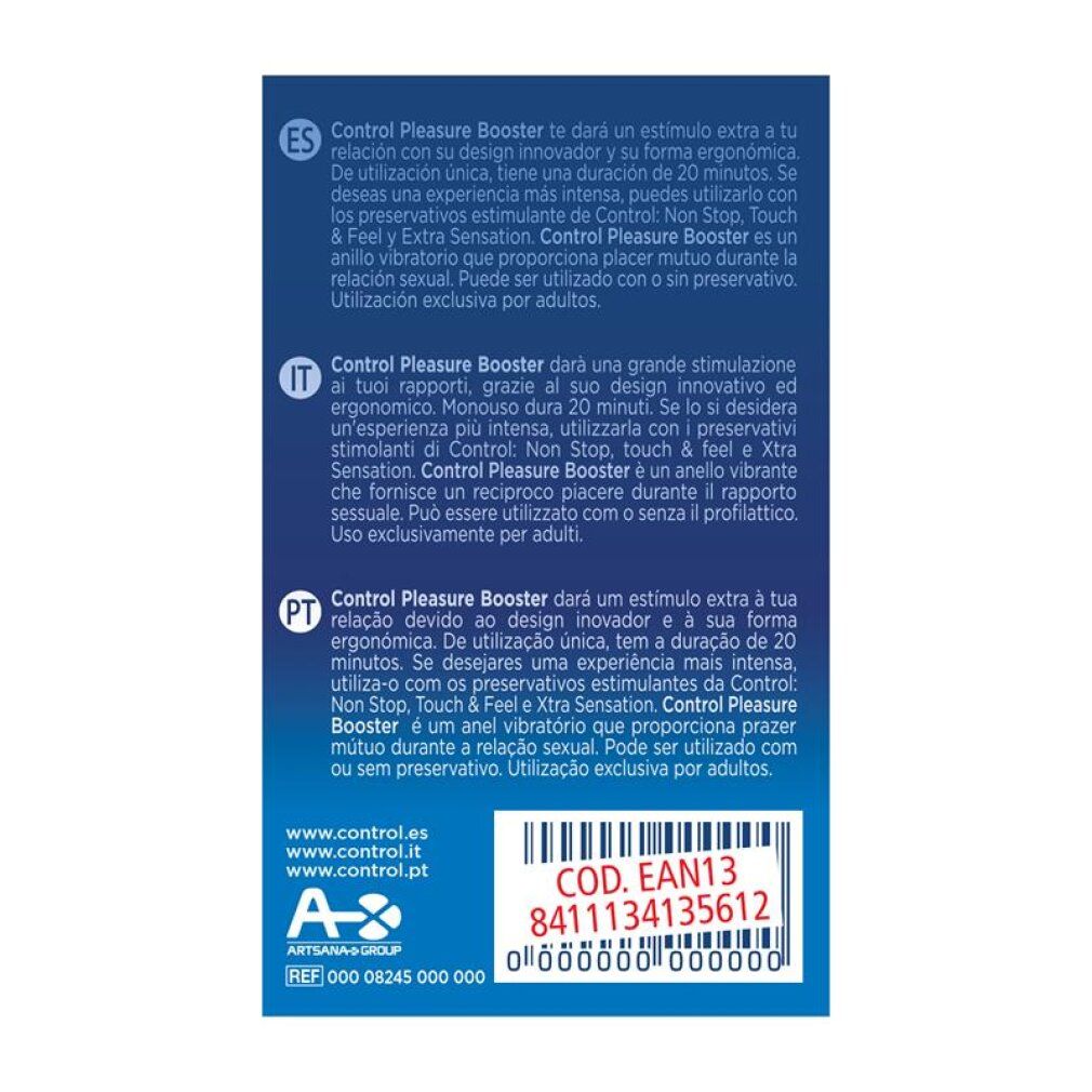 Rückseite der Produktverpackung mit mehrsprachigen Informationen und Barcode.