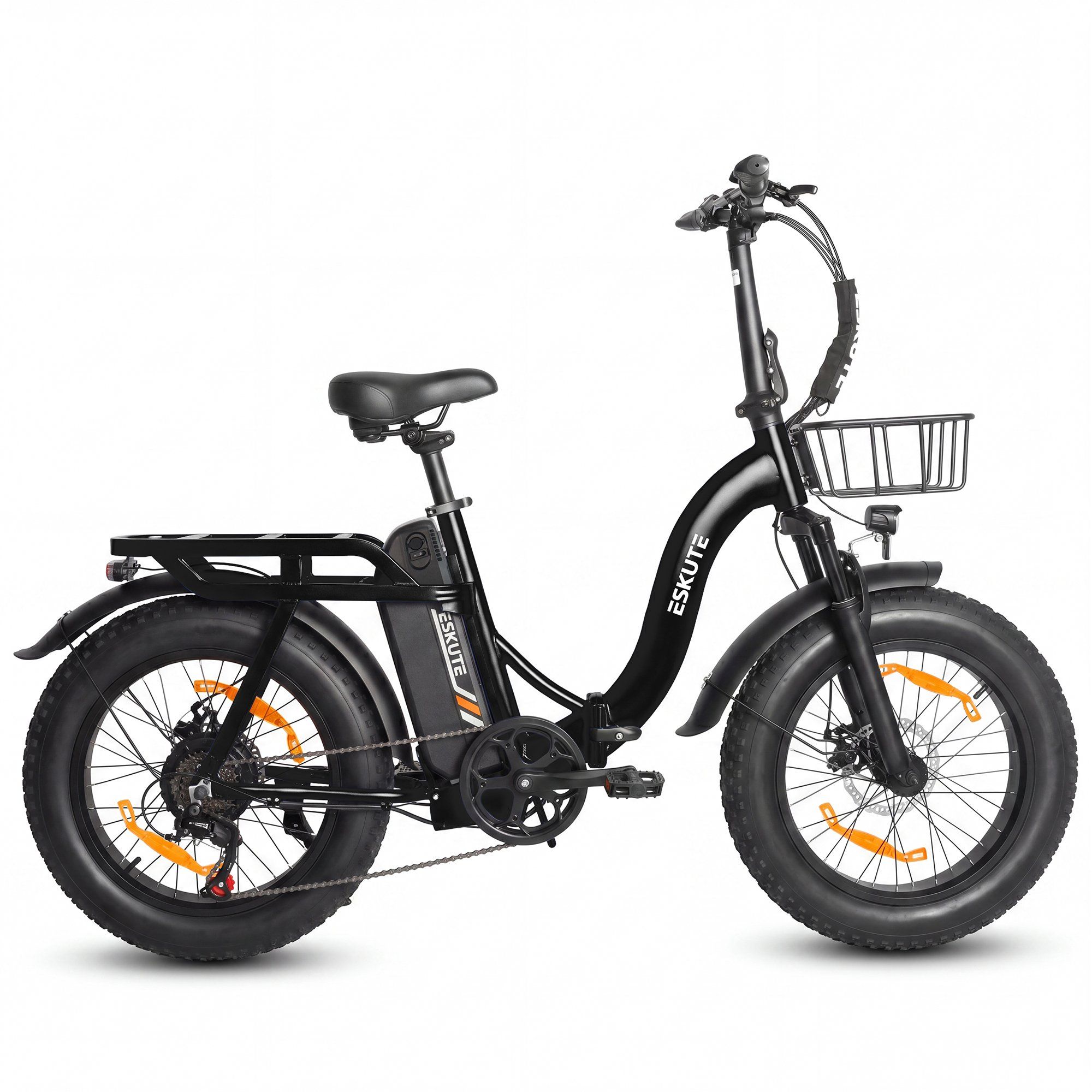 ESKUTE D202 Faltbares E-Bike mit Frontkorb, 48 V, 20,8 Ah