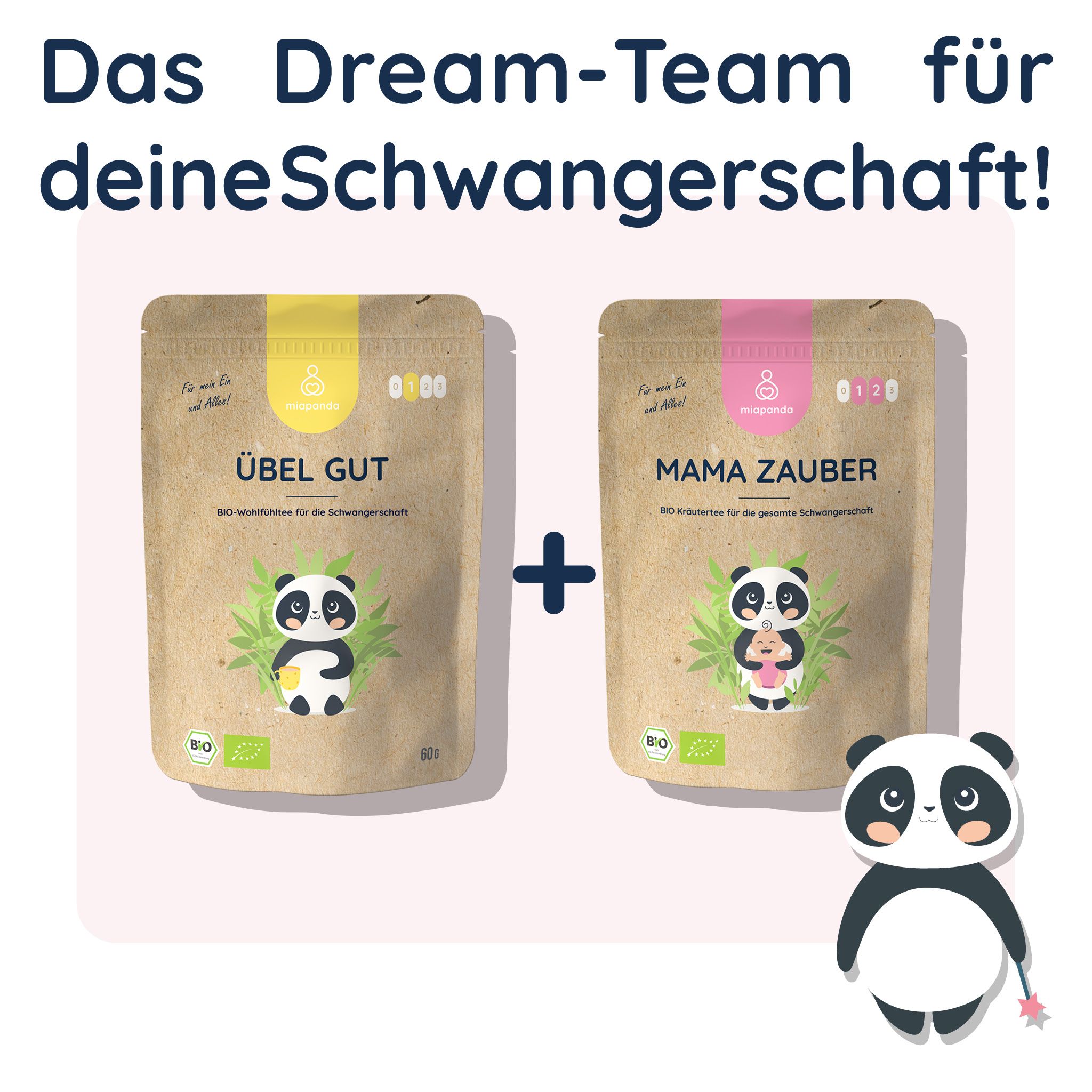miapanda Übel Gut - Schwangerschaftstee 100% BIO - mit  Kamille, Minze, Ingwer
