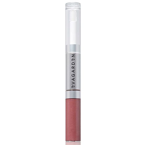 Eva Garden Lippenstift in heller Pflaume mit silbernem Applikator und durchsichtigem Deckel.