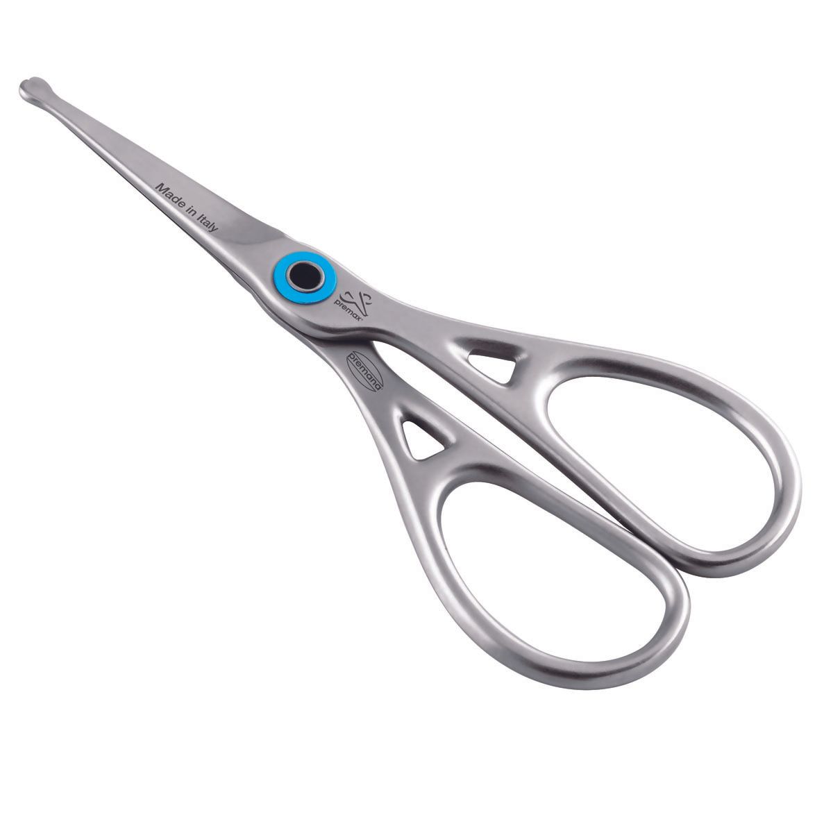 REMOS Nasenhaarschere mit runder Spitze & mikrogezahnter Schneide  aus rostfreiem Edelstahl - 11 cm