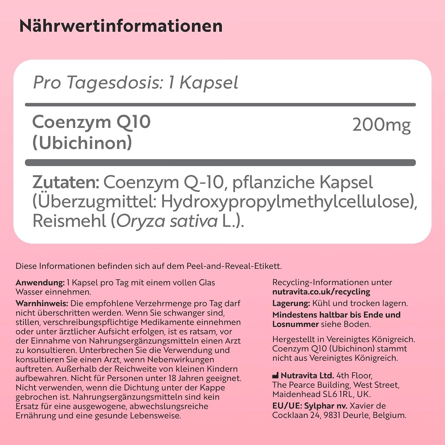 Nutravita Coenzym Q10 200 mg