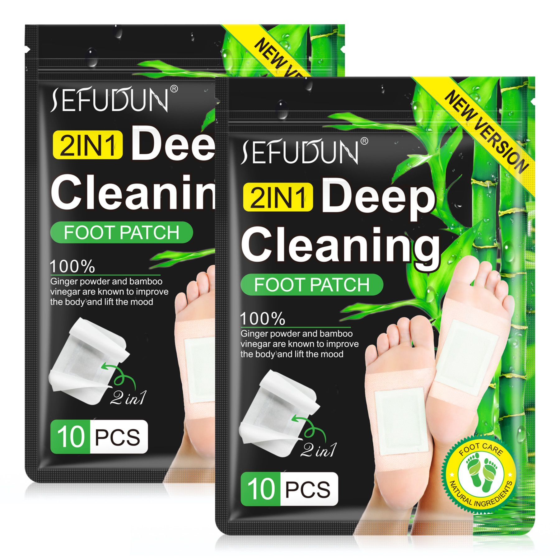 Aliver Detox Entgiftungspflaster mit Bambusessig Ingwerpulver Holzessig