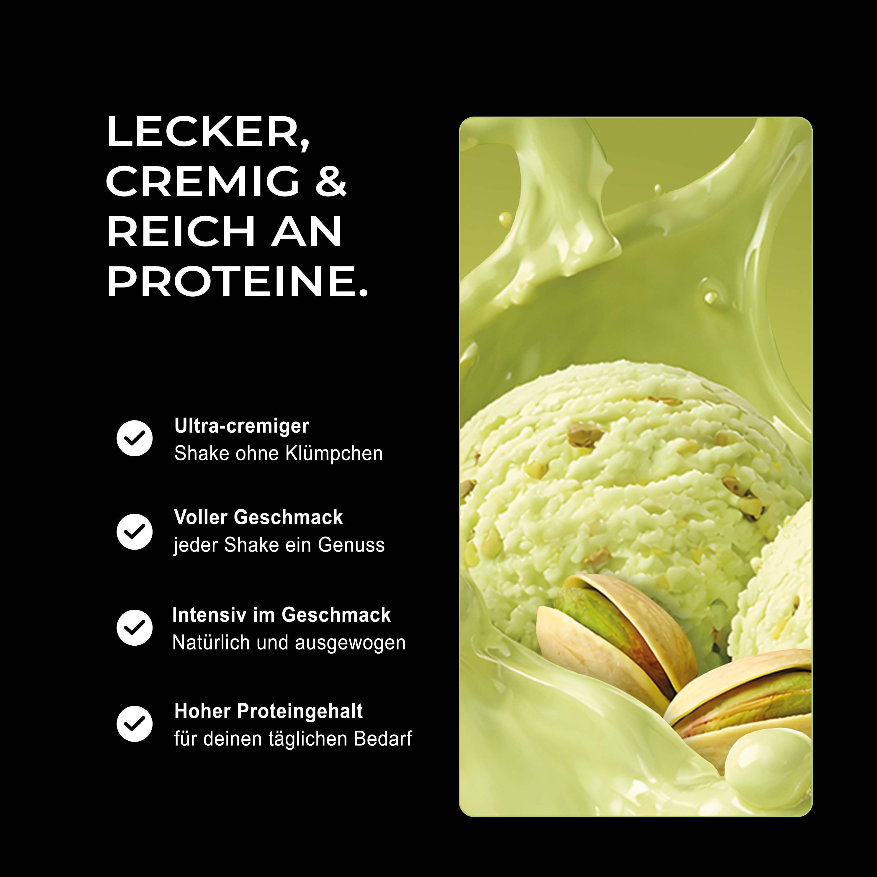 Neosupps Vision Whey Protein Pulver Pistachio, 750g, Protein Pulver für Proteinshakes