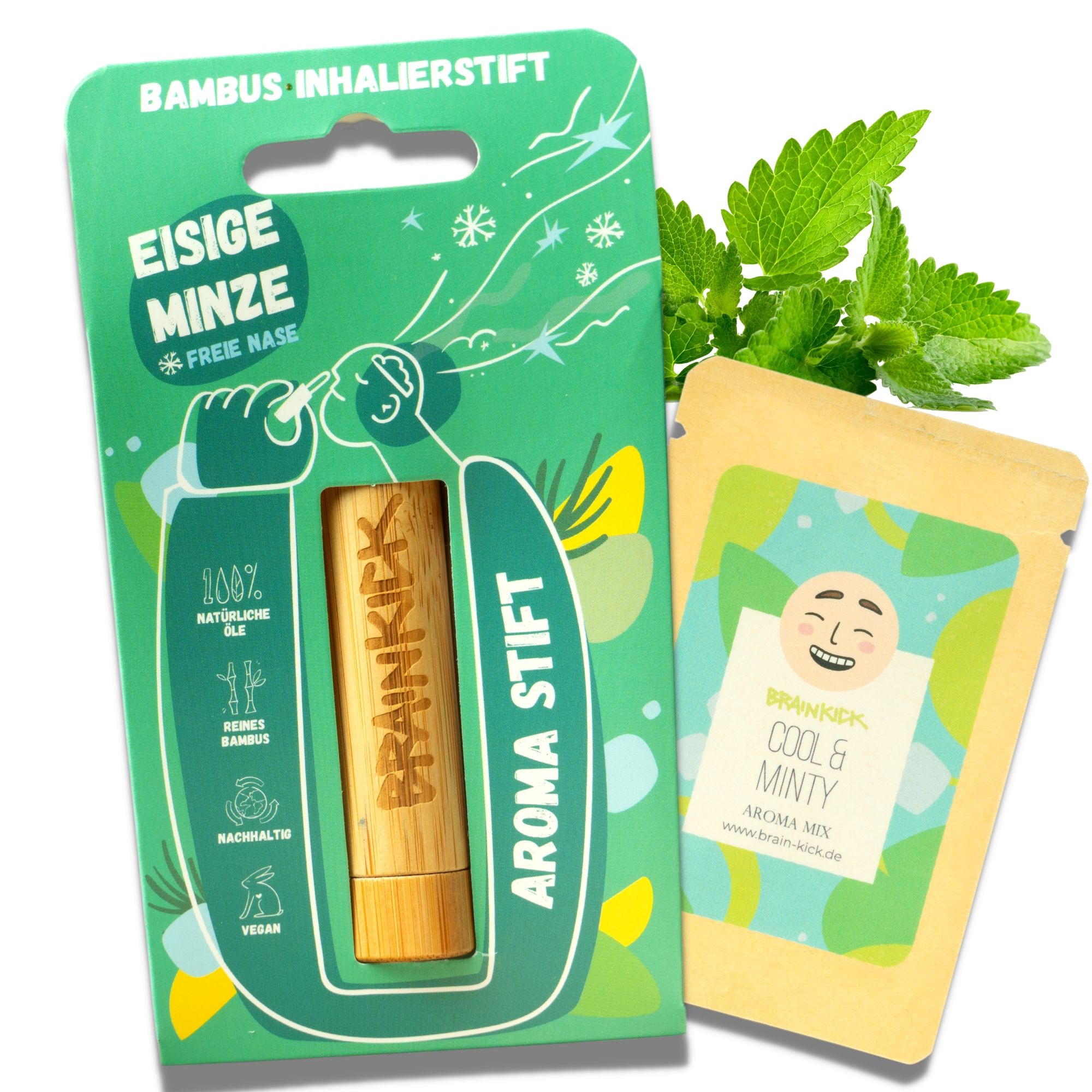 Nachfüllsticks | Cool & Minty | BrainKick Inhalierstifte