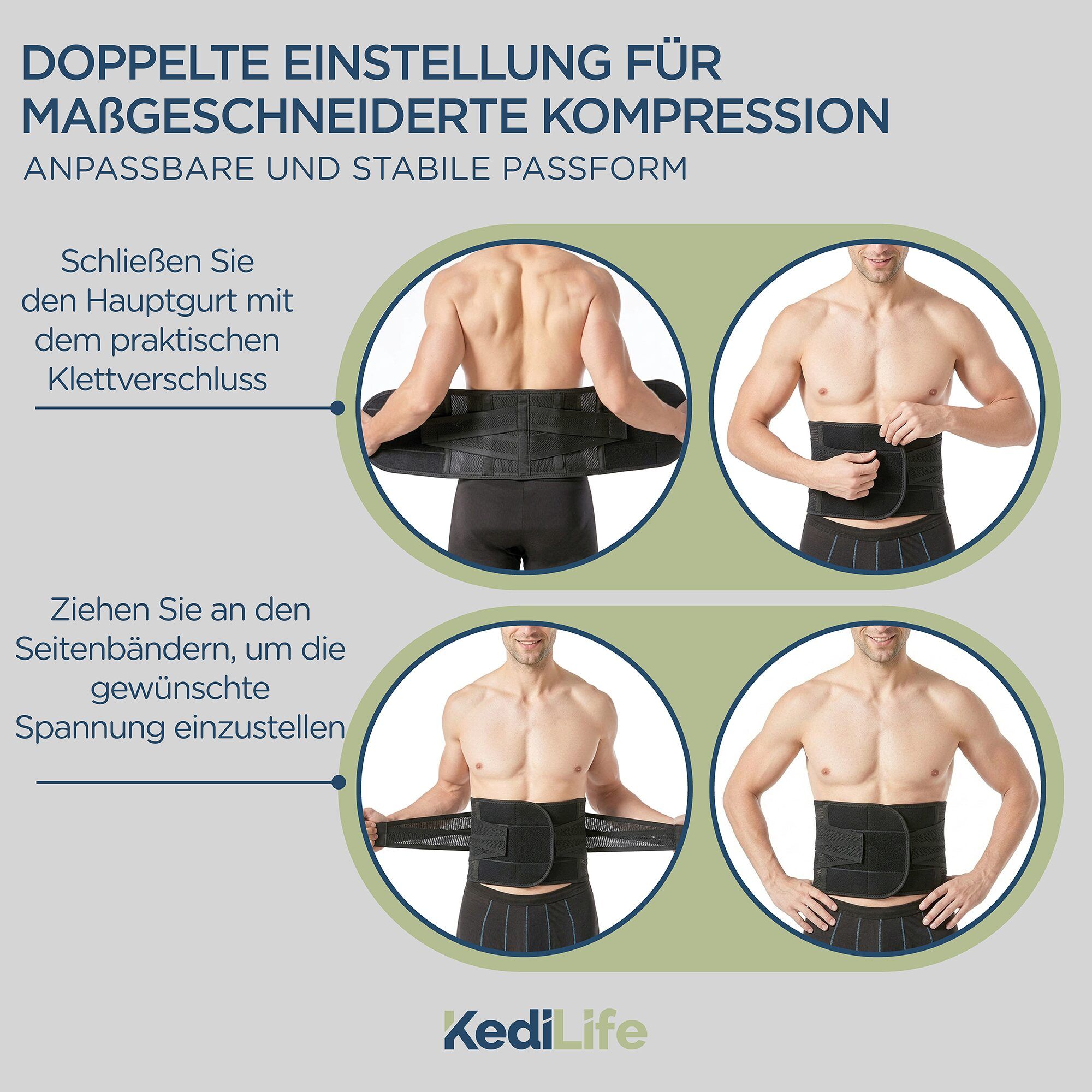 KediLife Rückenstützgürtel Lendenwirbelstütze