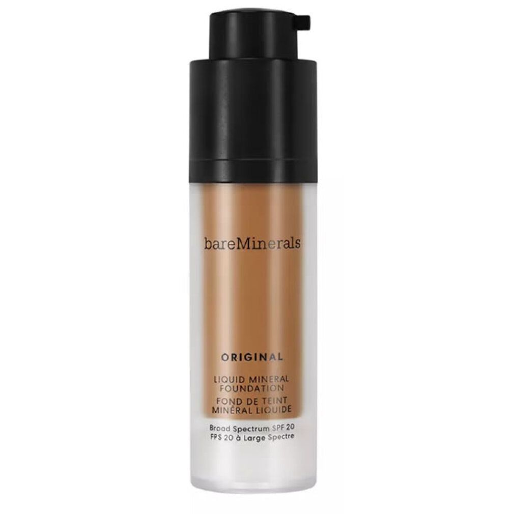 Bareminerals Original Liquid Foundation, Warm Dark, mit Pumpspender und LSF 20.