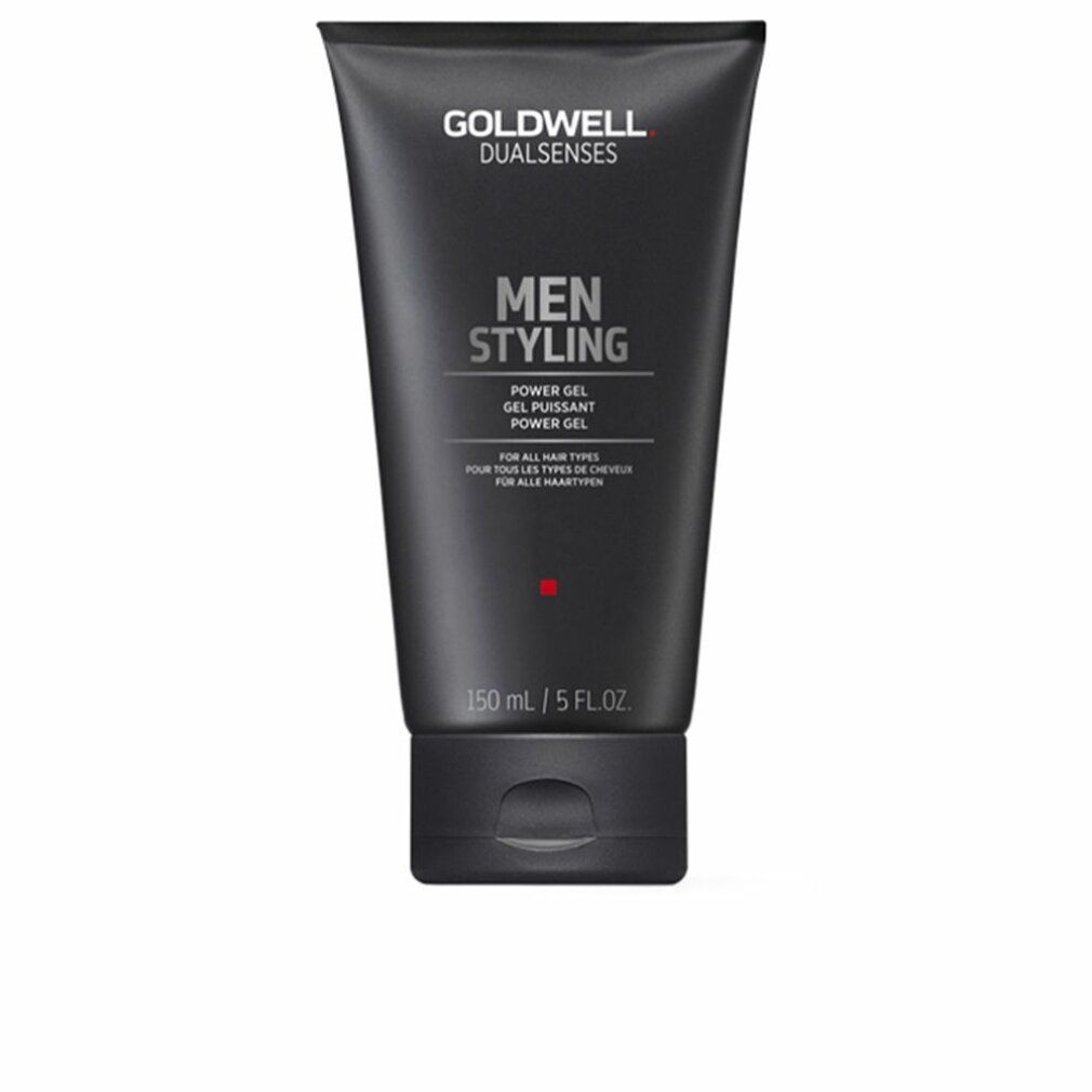 Schwarze Tube Goldwell Dualsenses Power Gel für Männer. Text: Men Styling, Power Gel. 150 ml/5 fl.oz.