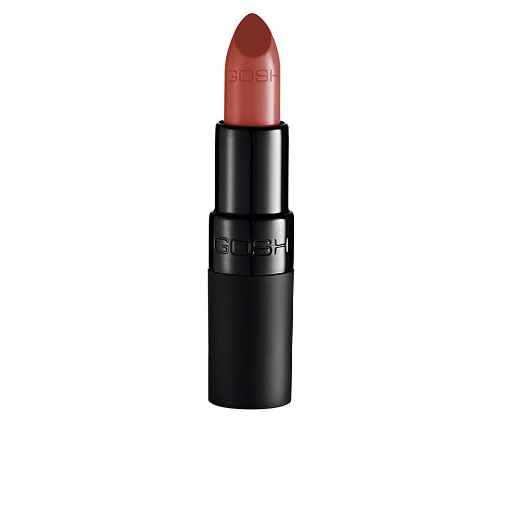 Schwarzer Lippenstift mit braunem Farbton. Der Schriftzug GOSH ist auf dem Gehäuse zu sehen.