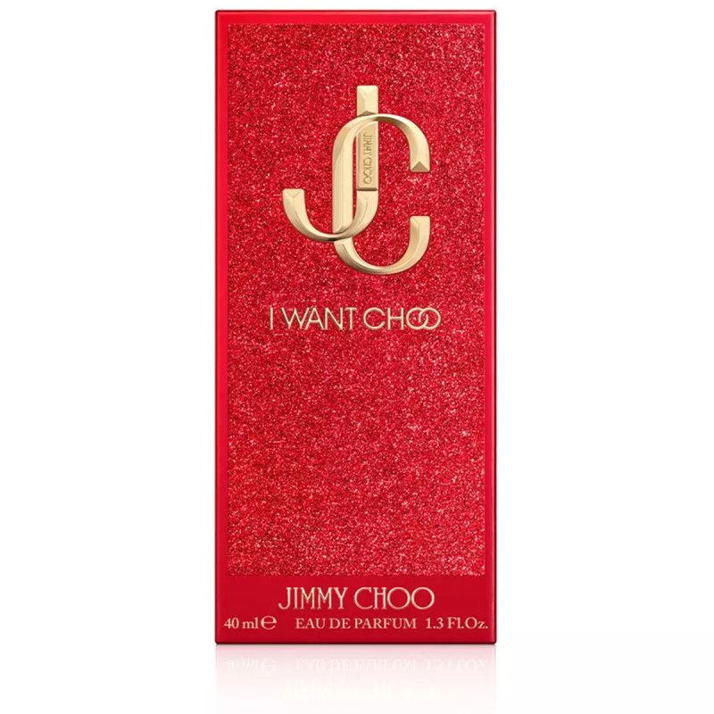 Jimmy Choo Eau de Parfum Flakon mit goldenem Verschluss.
