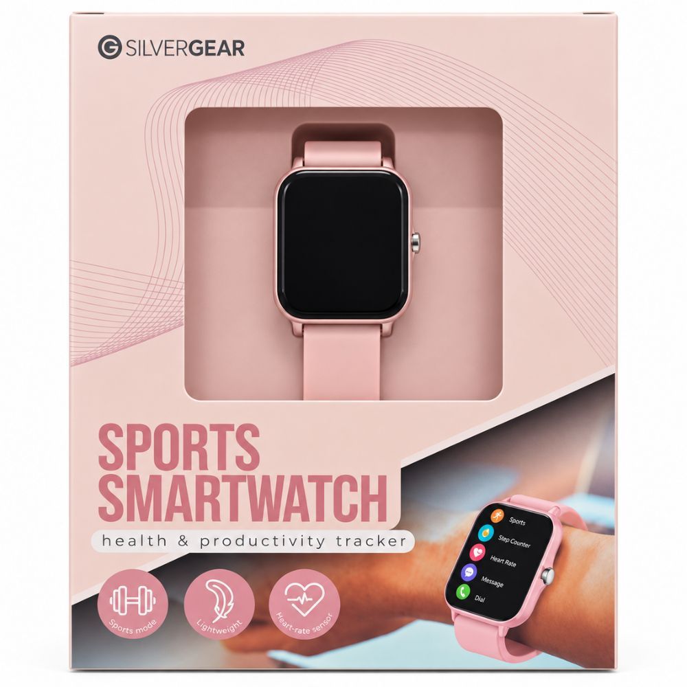 Silvergear Sports Smartwatch – Fitness-Tracker mit Herzfrequenz, SpO₂ & Schlaftracking - Schwarz