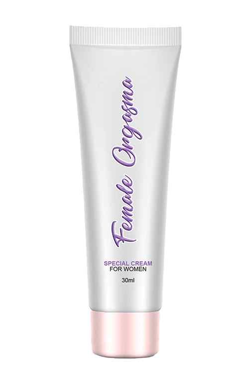Tube 'Female Orgasm' Creme, 30ml, mit Schriftzug 'Special Cream for Women'.