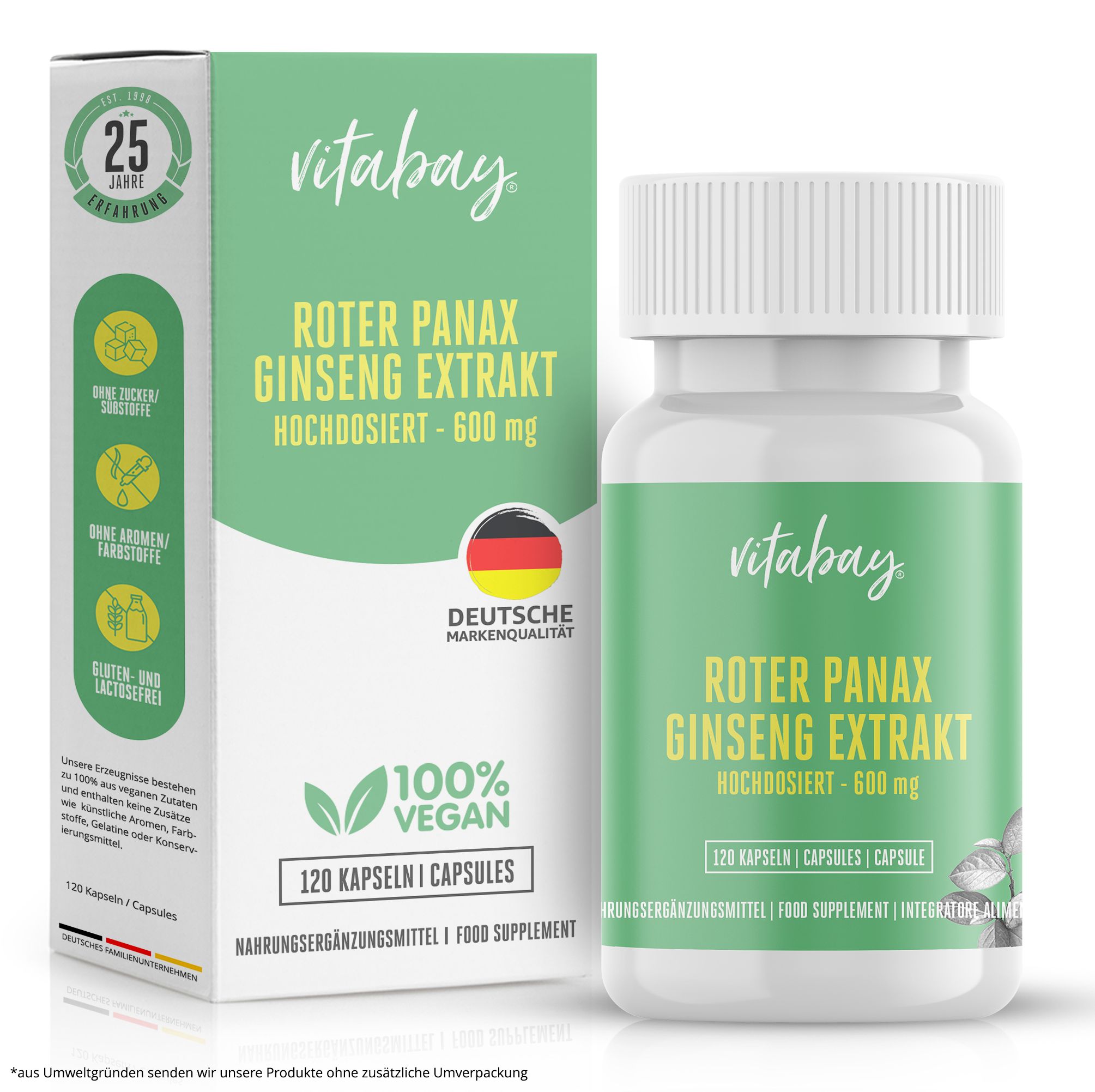 Vitabay Roter Panax Ginseng Extrakt Mg St Shop Apotheke