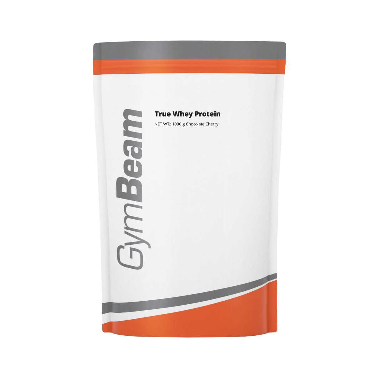 GymBeam True Whey Protein Beutel, 1000g Schoko-Kirsch Geschmack.