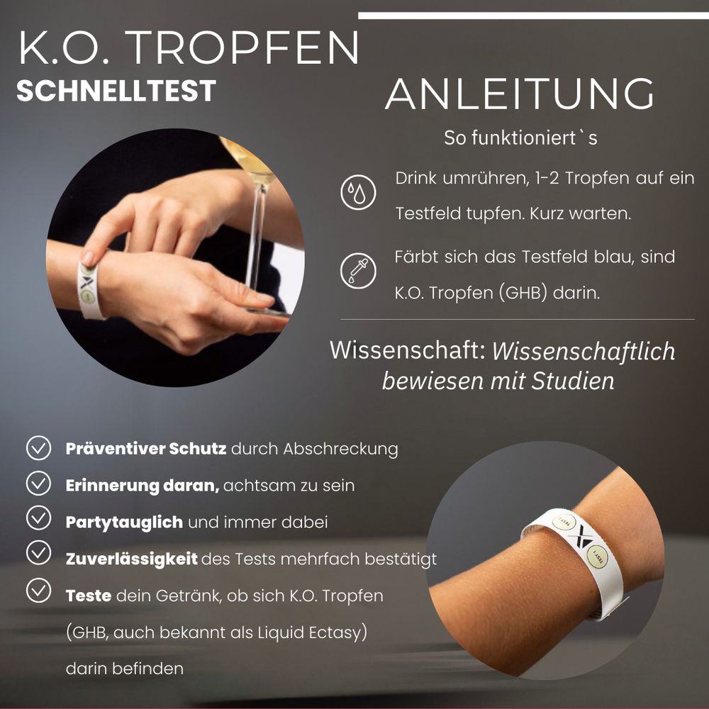 Xantus K.O. Tropfen Schnelltest Schutz Armband