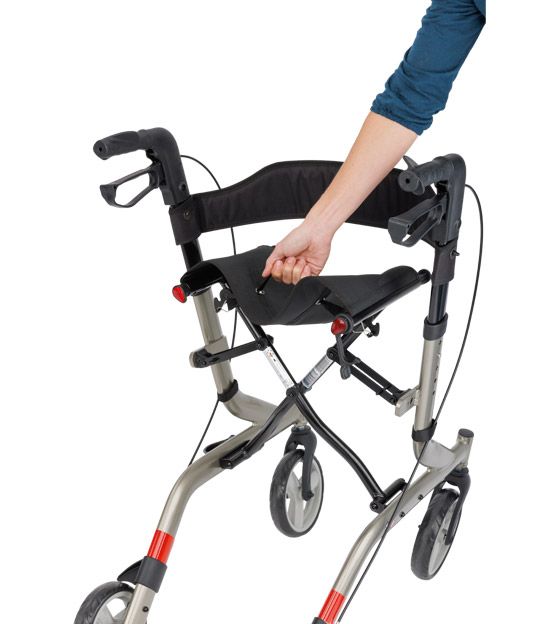 Bischoff & Bischoff Rollator Capero faltbar Leichtgewichtrollator mit Rückengurt