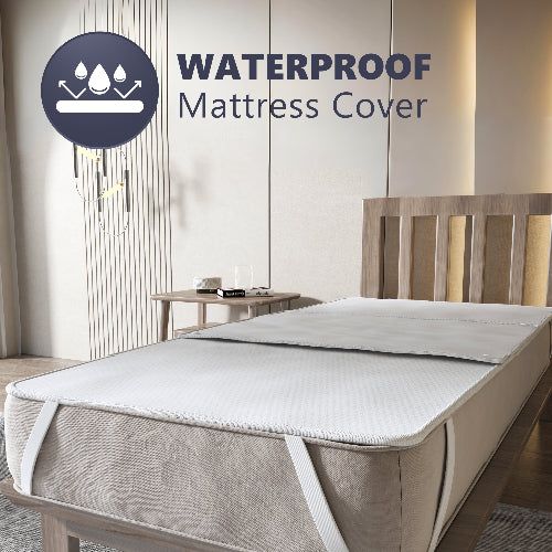 The White Stone Set mit 3 Schutzauflagen 140x75 cm Wasserdicht und Wiederverwendbar