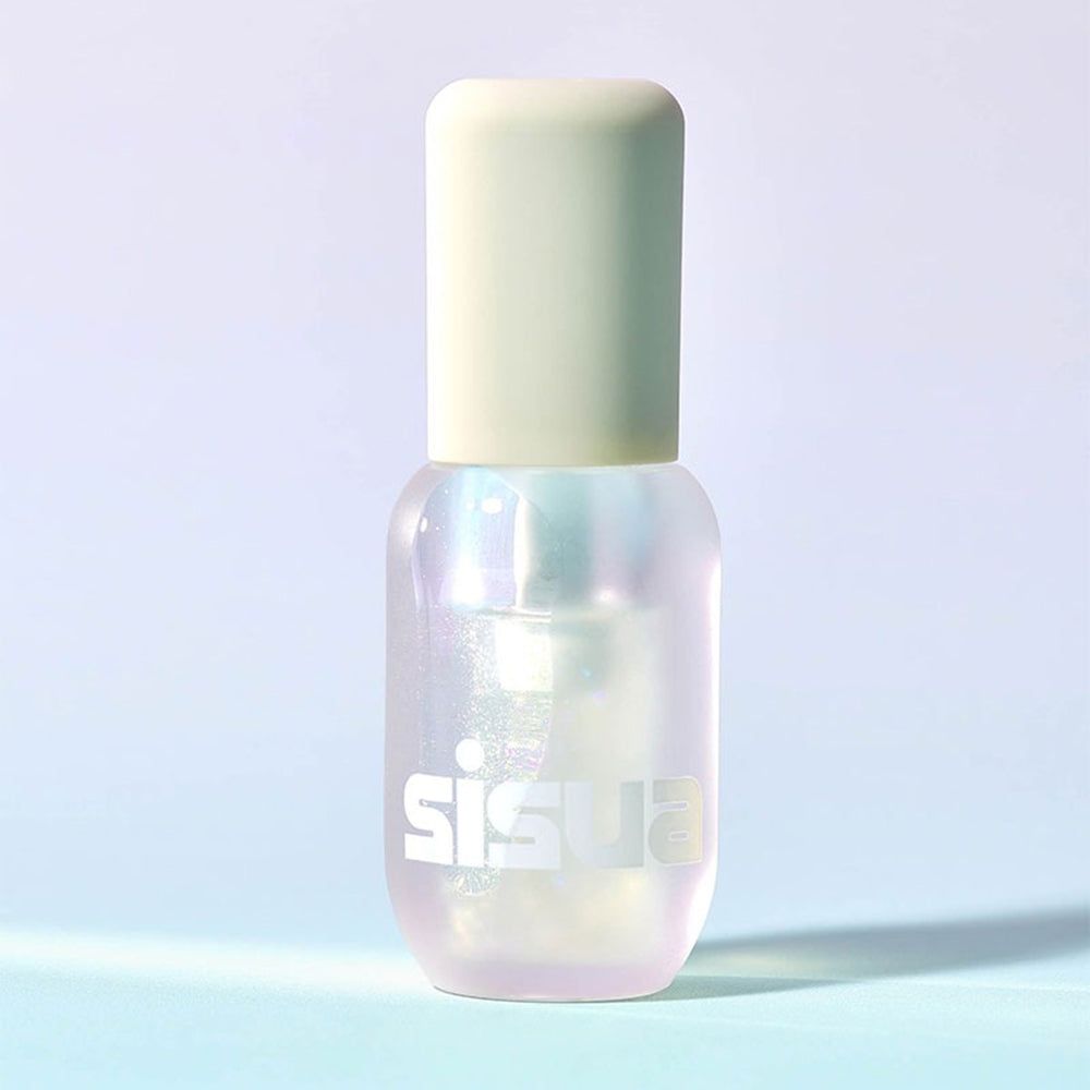 Lippenprodukt in einer kleinen Flasche mit weißem Deckel. Marke: sisu.