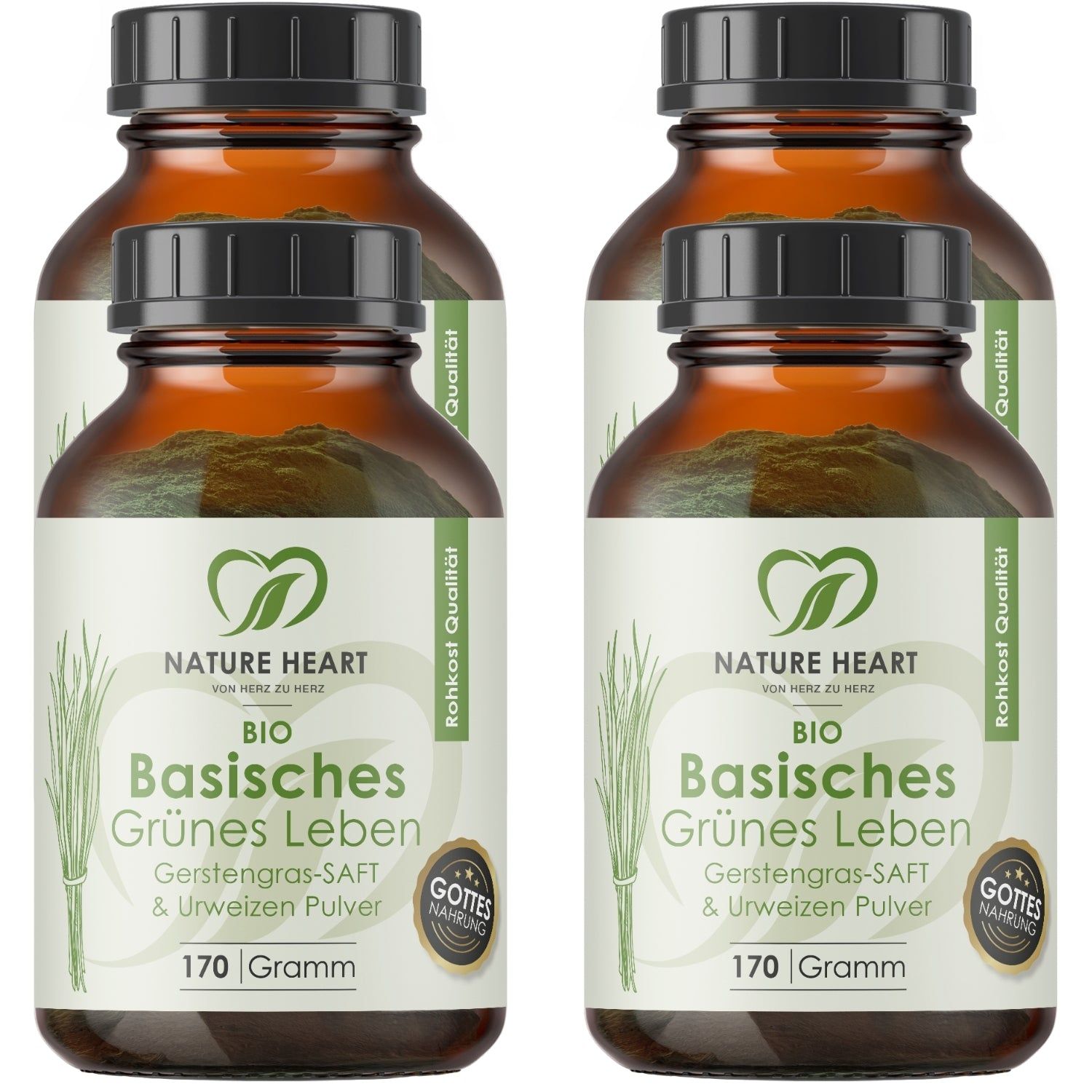 Nature Heart BIO Basisches Grünes Leben - Gerstengrassaft Pulver
