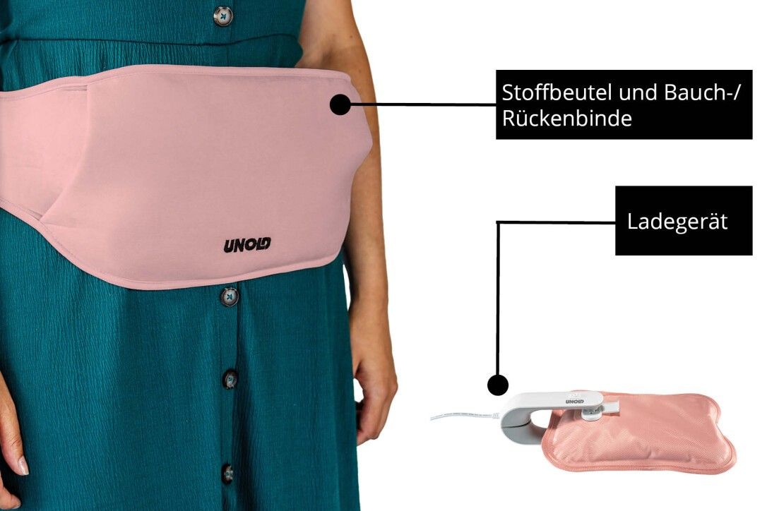 Unold 86014  Wärmi          rosa elektrische Wärmflasche Schmiegsame Wärme