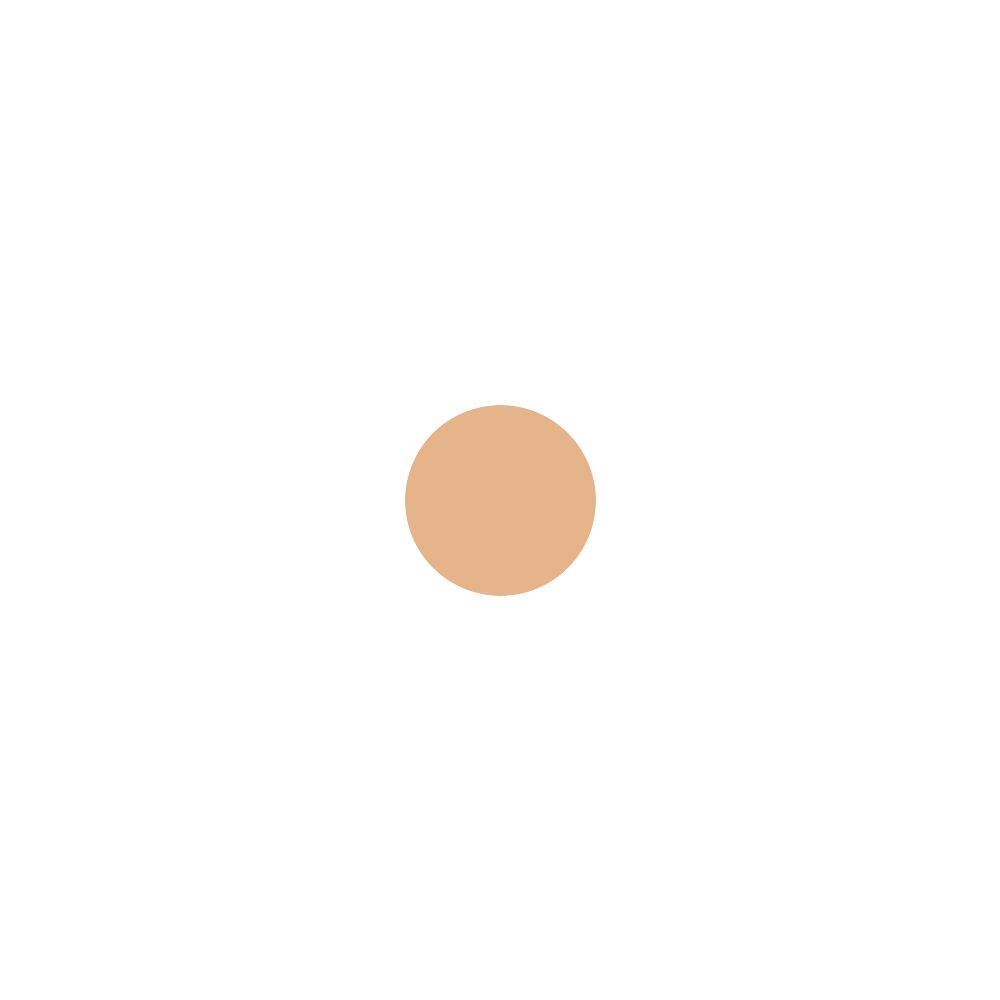 Runder, beiger Farbklecks. Vermutlich Flüssiger High-Coverage Concealer.