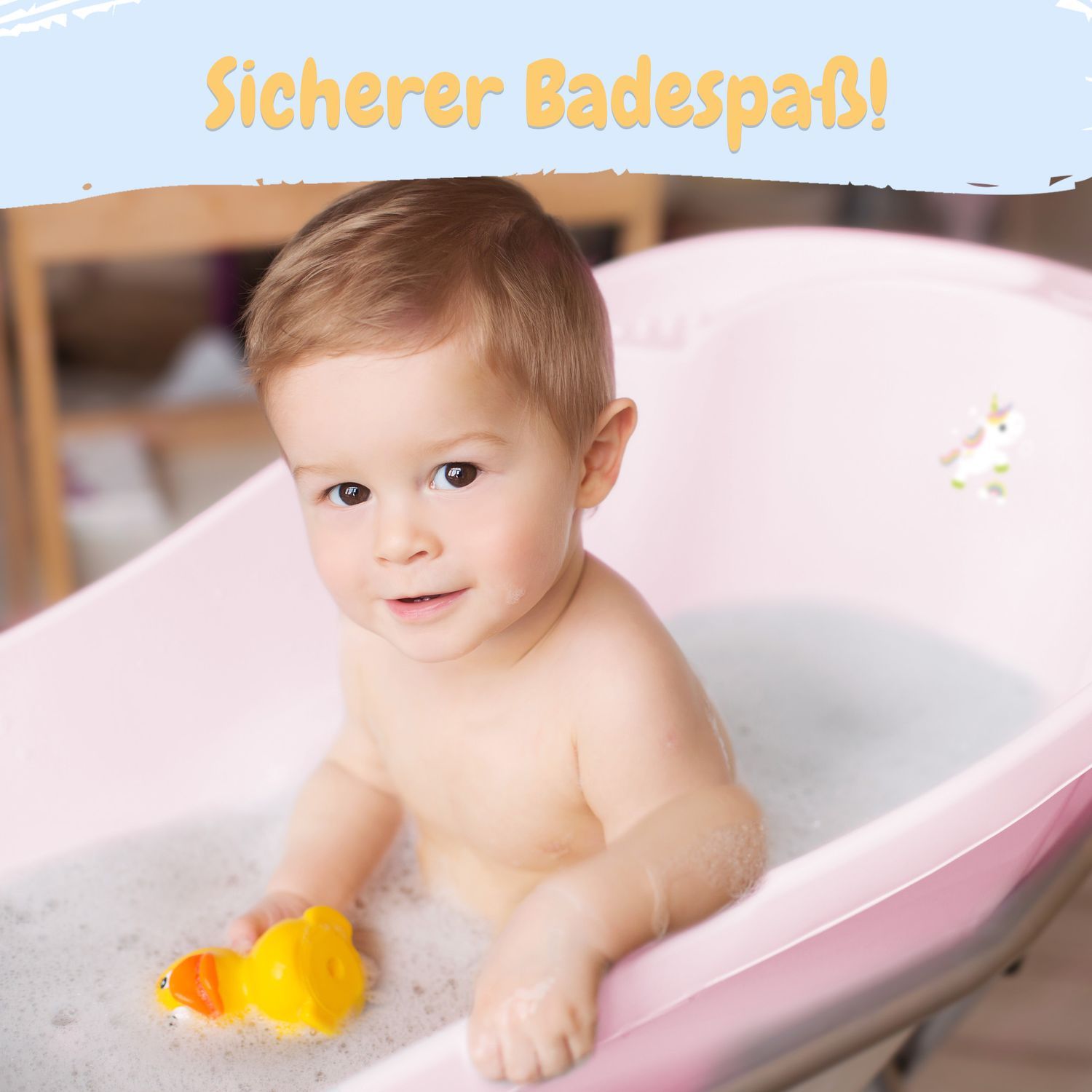 Babykajo Baby Badewanne mit Stöpsel. Baby Wanne TÜV Rheinland zertifiziert.