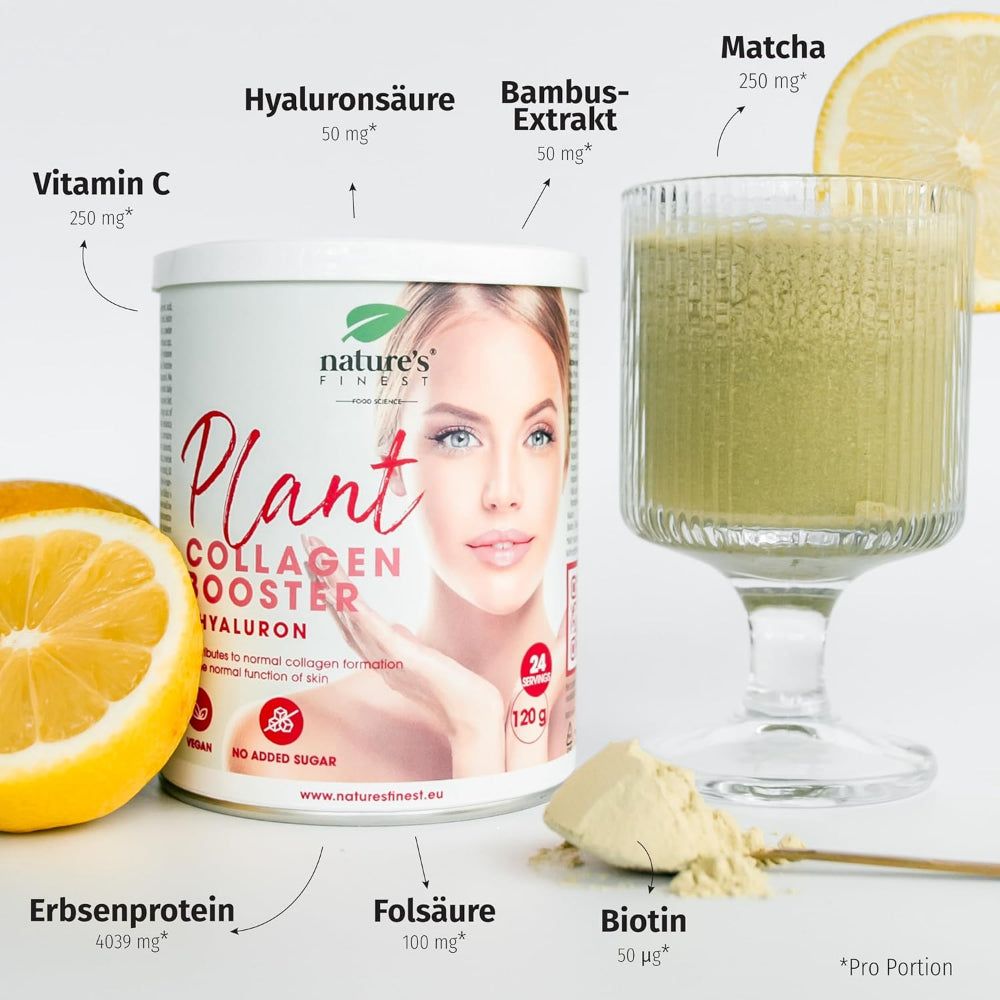 Nature's Finest Vegane Kollagen Booster mit Hyaluronsäure und Biotin