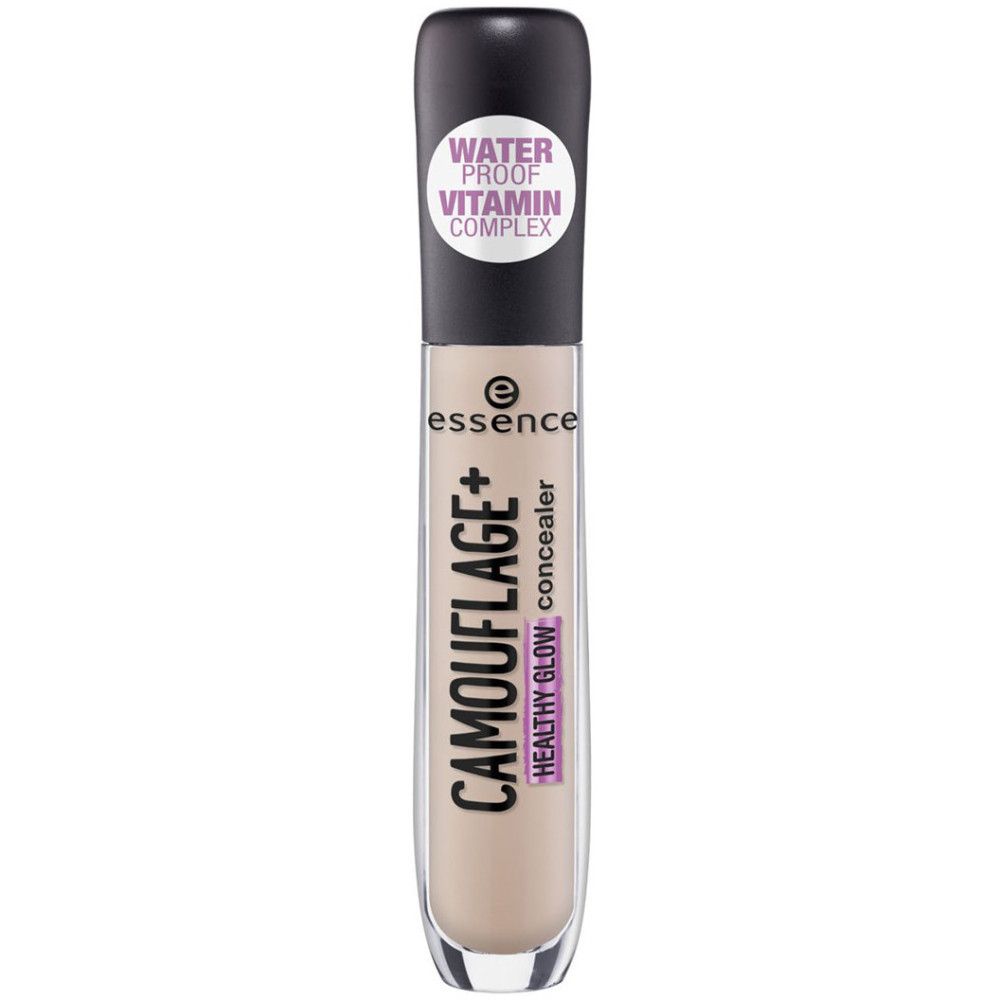 Concealer-Tube. Aufschrift: CAMOUFLAGE+ HEALTHY GLOW concealer. Wasserfest, Vitamin-Komplex.
