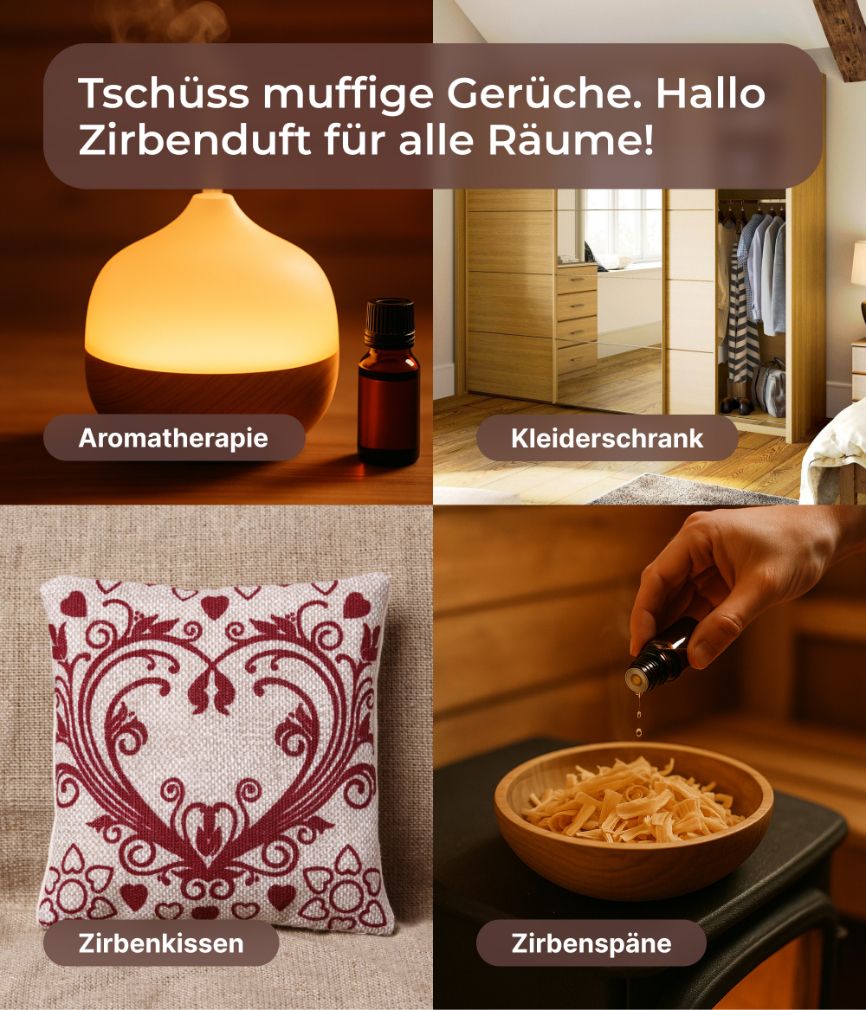 Emma Grün® Alpine Frische Spar-Set mit Wildwuchs Zirbenöl & Zirbelkiefer Kissenspray