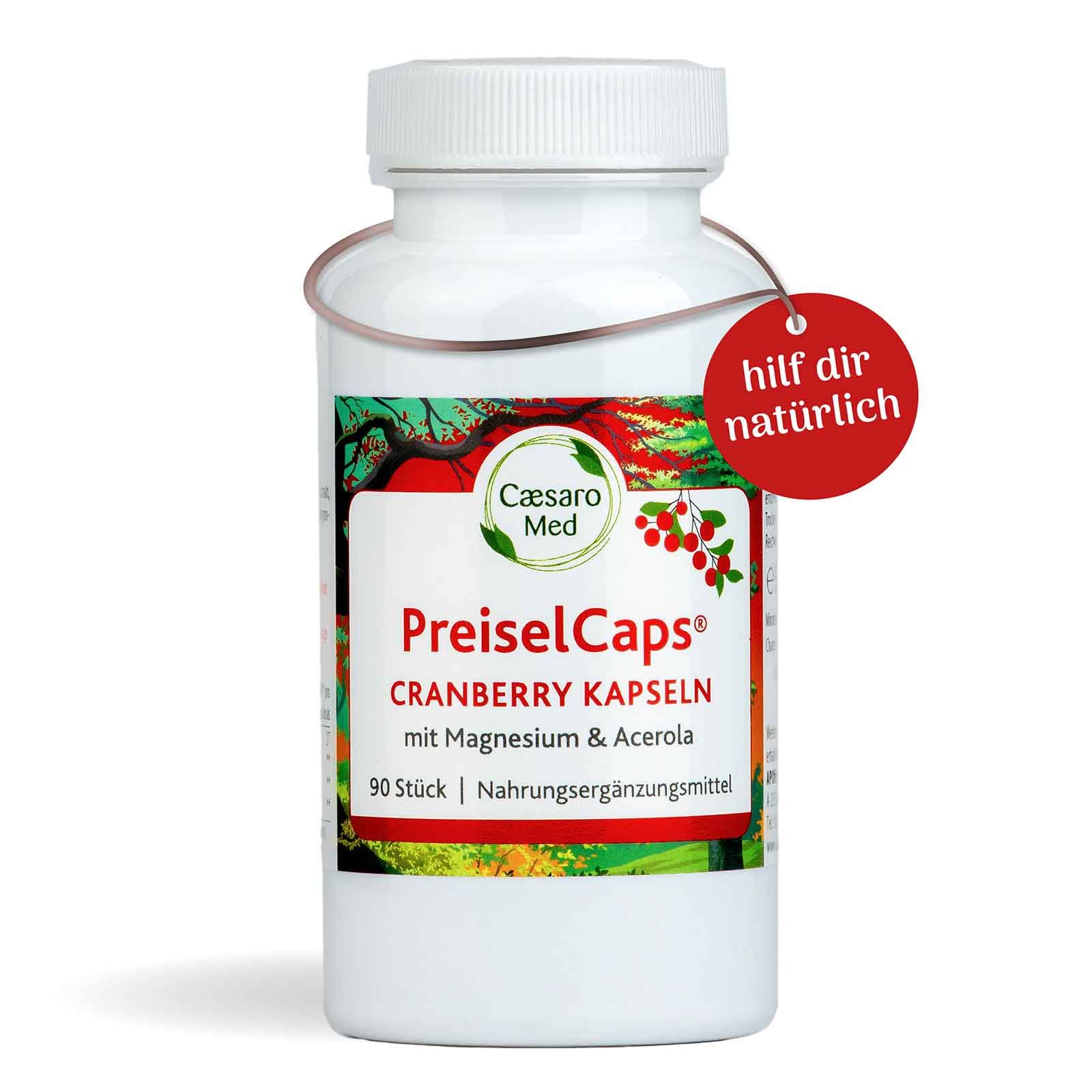 Caesaro Med PreiselCaps Cranberry, Magnesium plus Acerola 90 Stk.