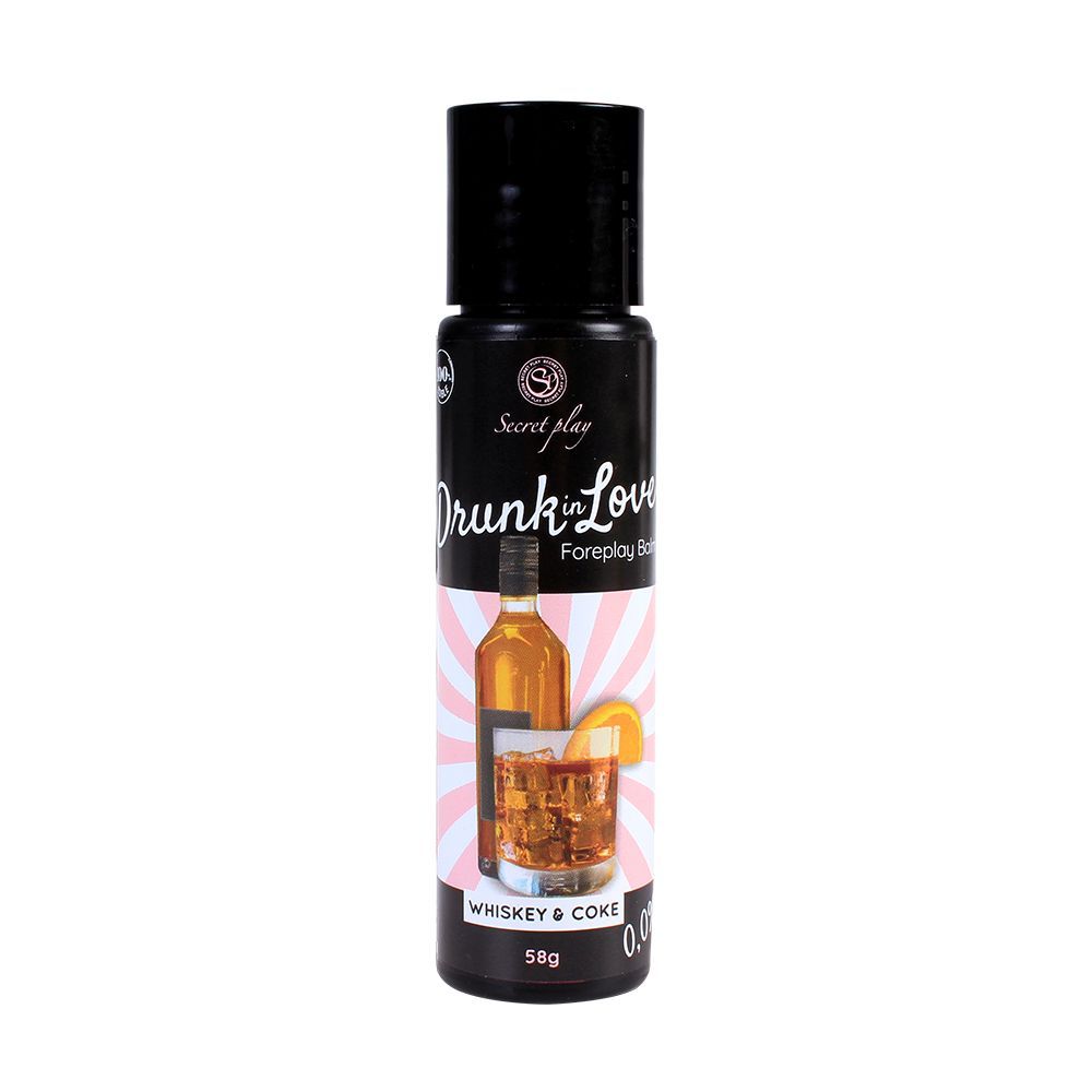 Flasche mit 'Drunk In Love' Aufschrift, Whiskey & Coke Geschmack, 58g.