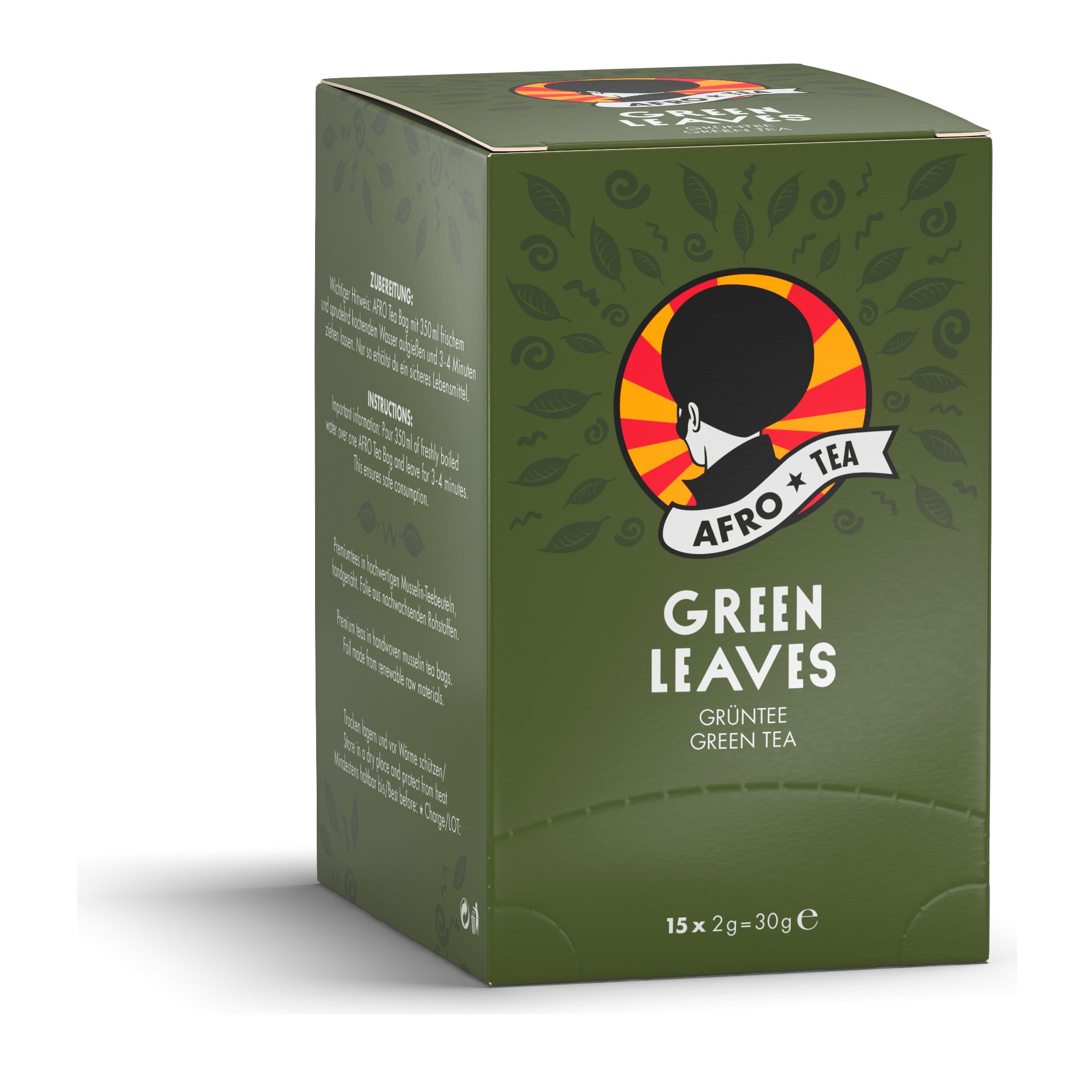 AFRO TEA Green Leaves Grün Tee - Premium Grüntee
