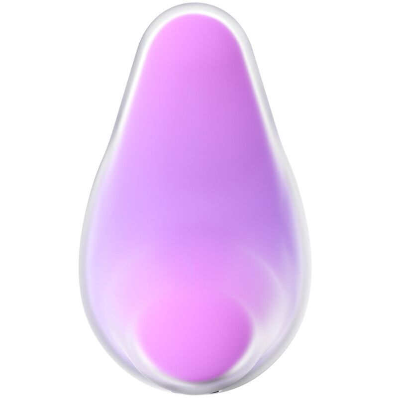 Stimulator in Tropfenform. Farbverlauf von Lila nach Rosa. Transparenter Rand.