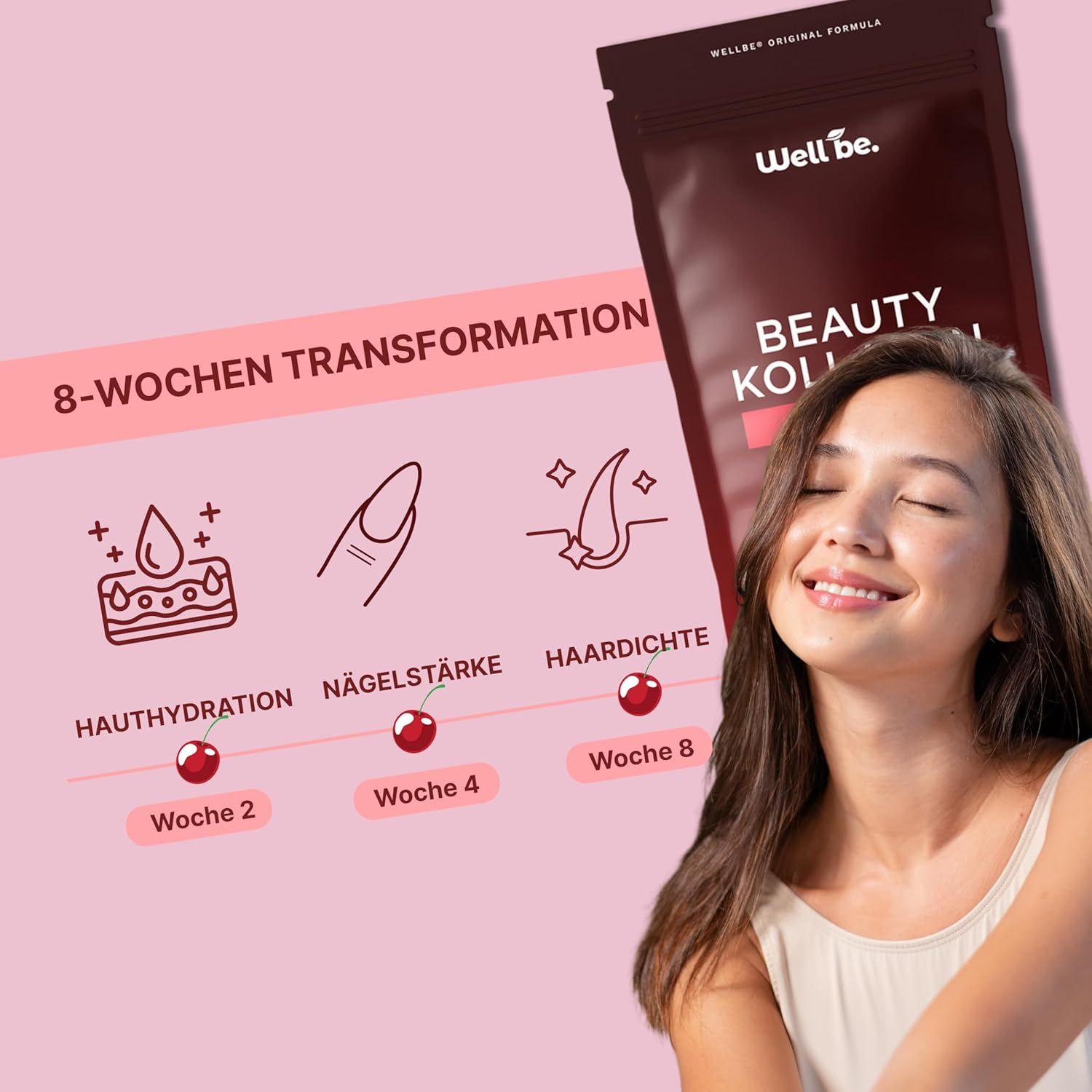 wellbe Beauty Kollagen Kirsche mit Rejuva Complex® Formel