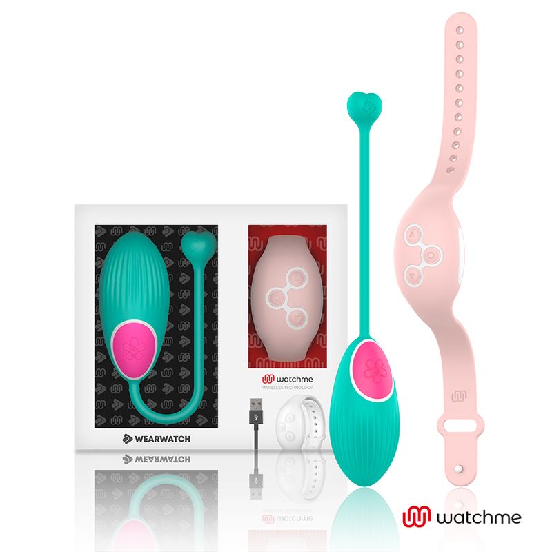 Wearwatch Vibro-Ei Set mit Fernbedienung und Ladekabel.