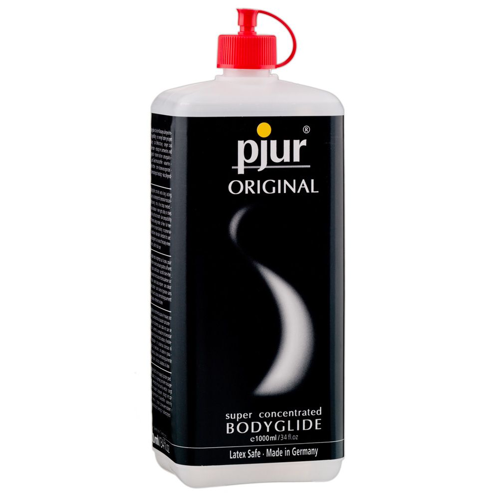 Weiße Flasche pjur Original Bodyglide, 1000 ml.
