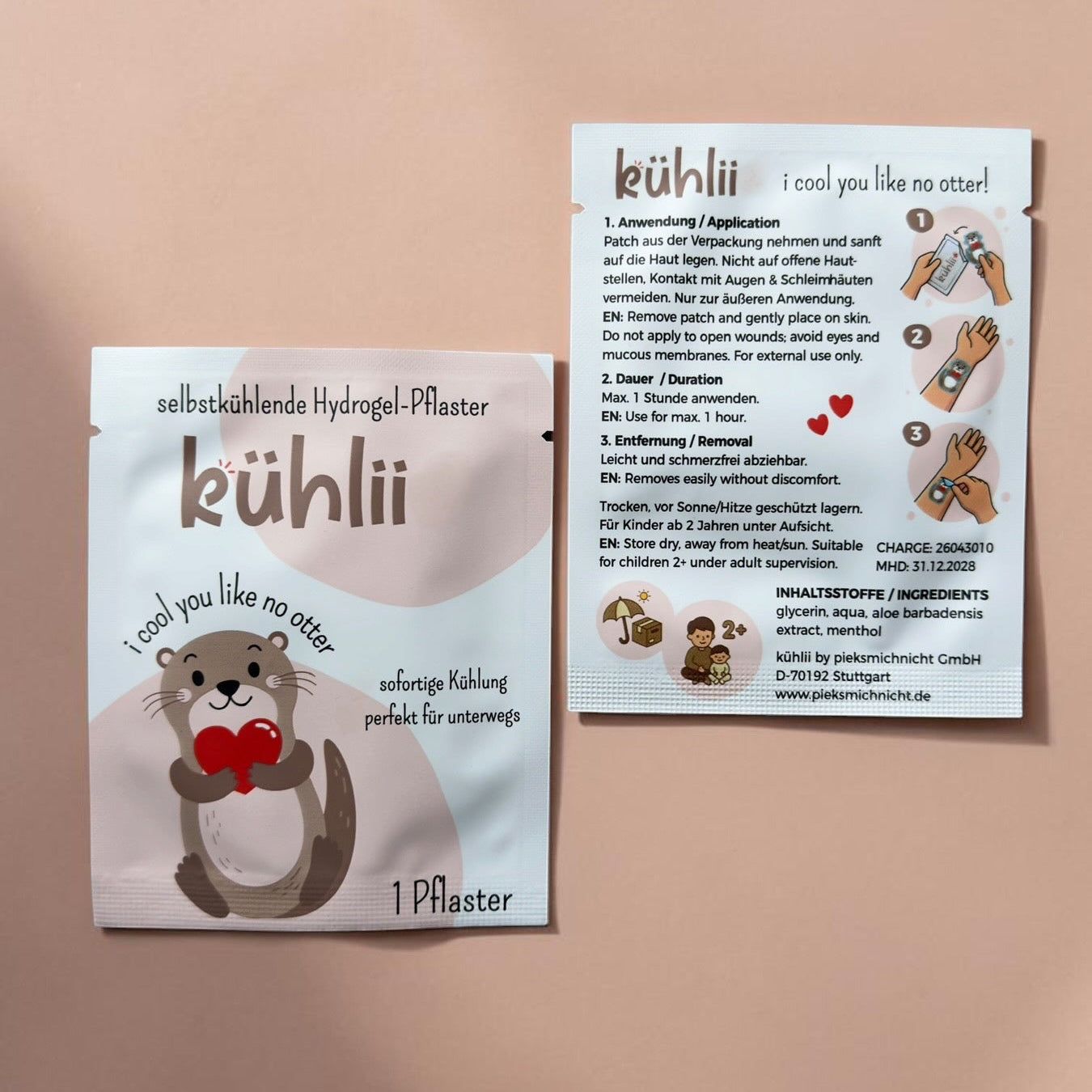 kühlii Selbstkühlende Hydrogel-Kühlpflaster Otter