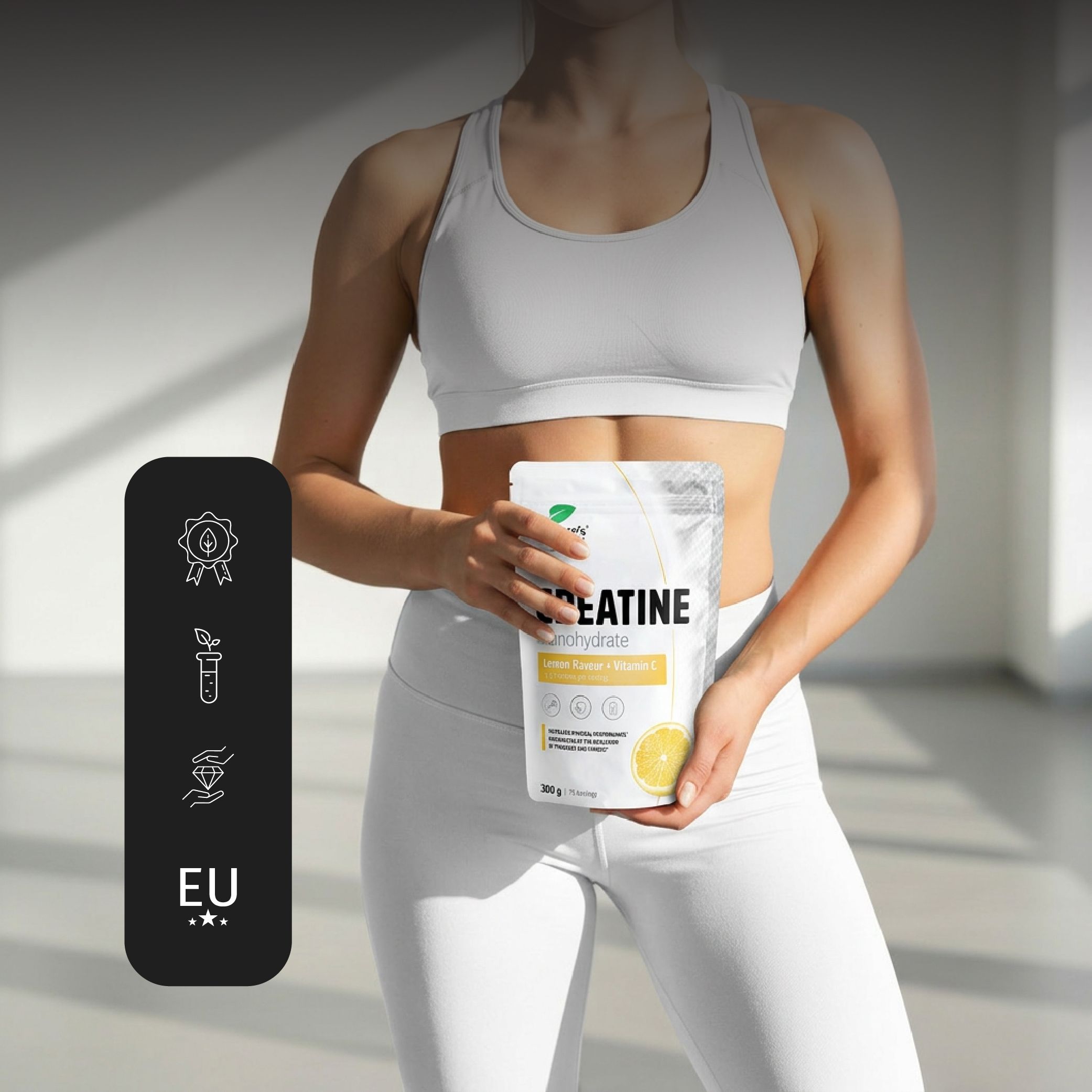 Nature's Finest Creatine Monohydrate Zitrone & Vitamin C Pulver