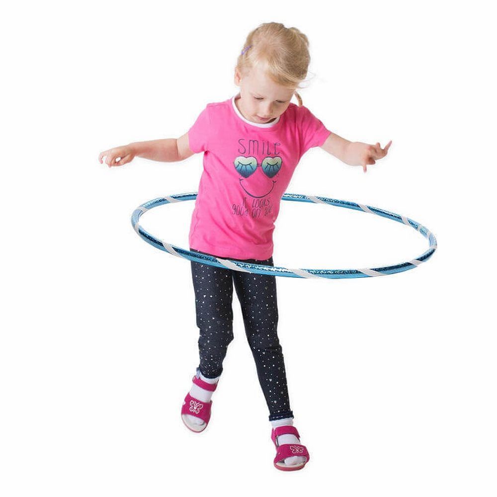 Hoopomania Funny Kinder-Hula-Hoop | Ø 60 cm | Türkis-Weiß