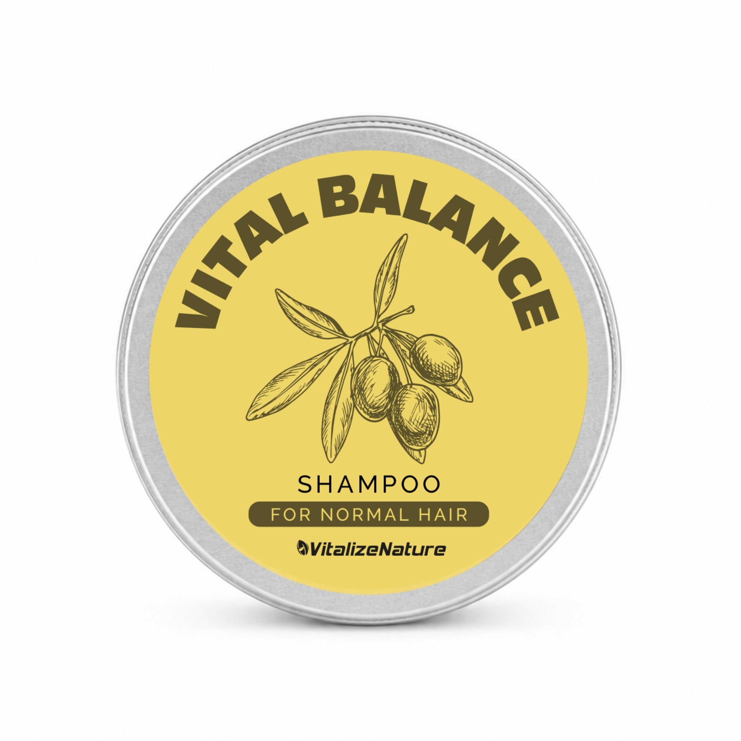 VitalizeNature Vital Balance Shampoo Bar – Olivenöl & Pflanzenextrakte für normales Haar