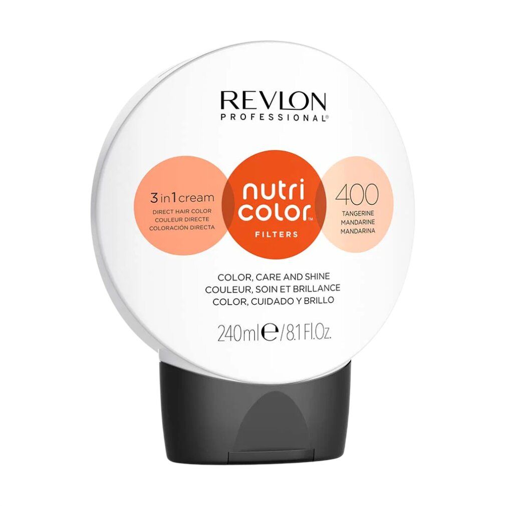 Revlon Nutri Color Filters 400 Tangerine, 240ml. Direktes Haarcolor für Farbe, Pflege und Glanz.