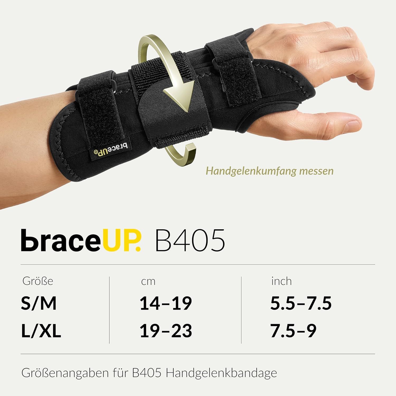 CAMBIO Handgelenkbandagen: eine am Handgelenk getragen, zwei weitere daneben liegend.