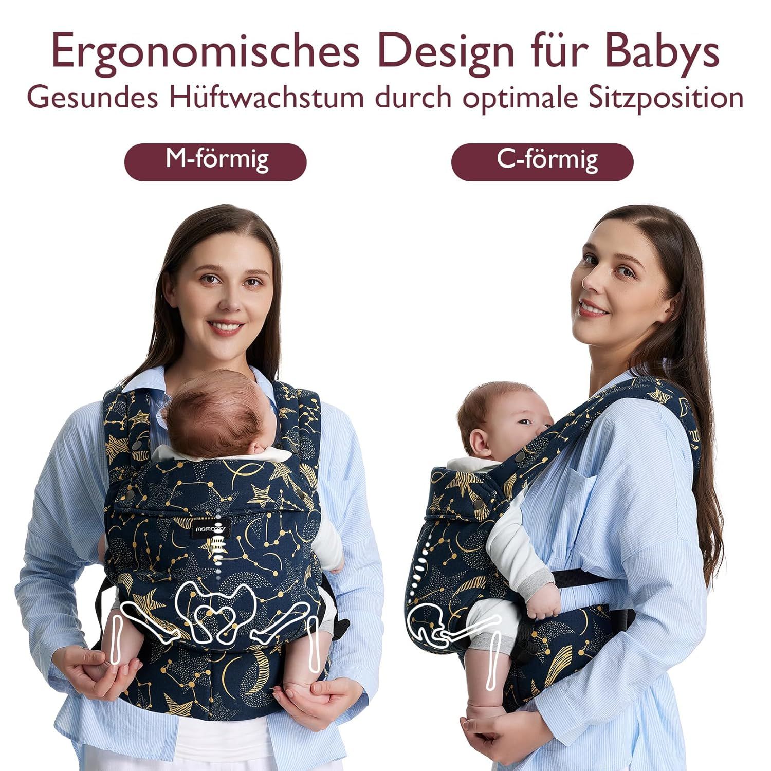 Momcozy Baby Trage - Leichte & Atmungsaktive Sterne