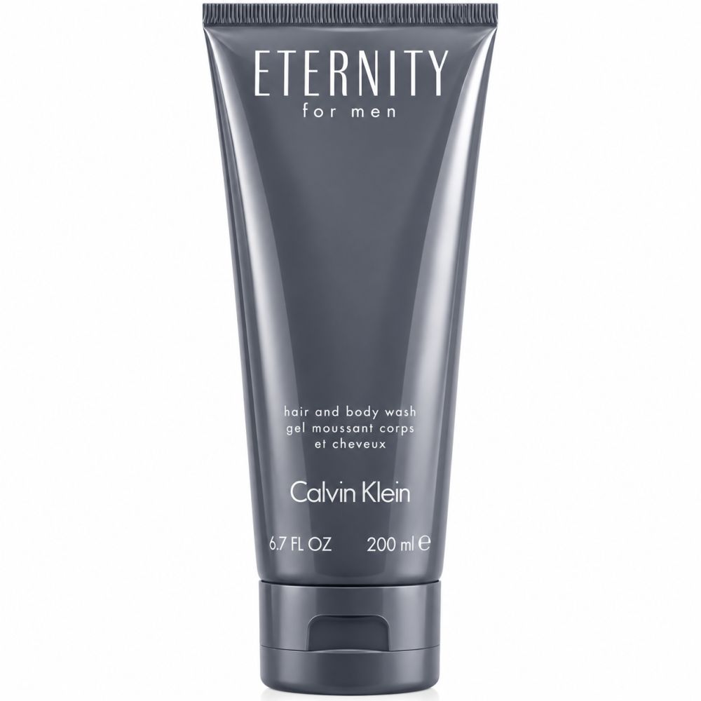 Calvin Klein Eternity for Men Haar- und Körperwaschgel in dunkler Tube.