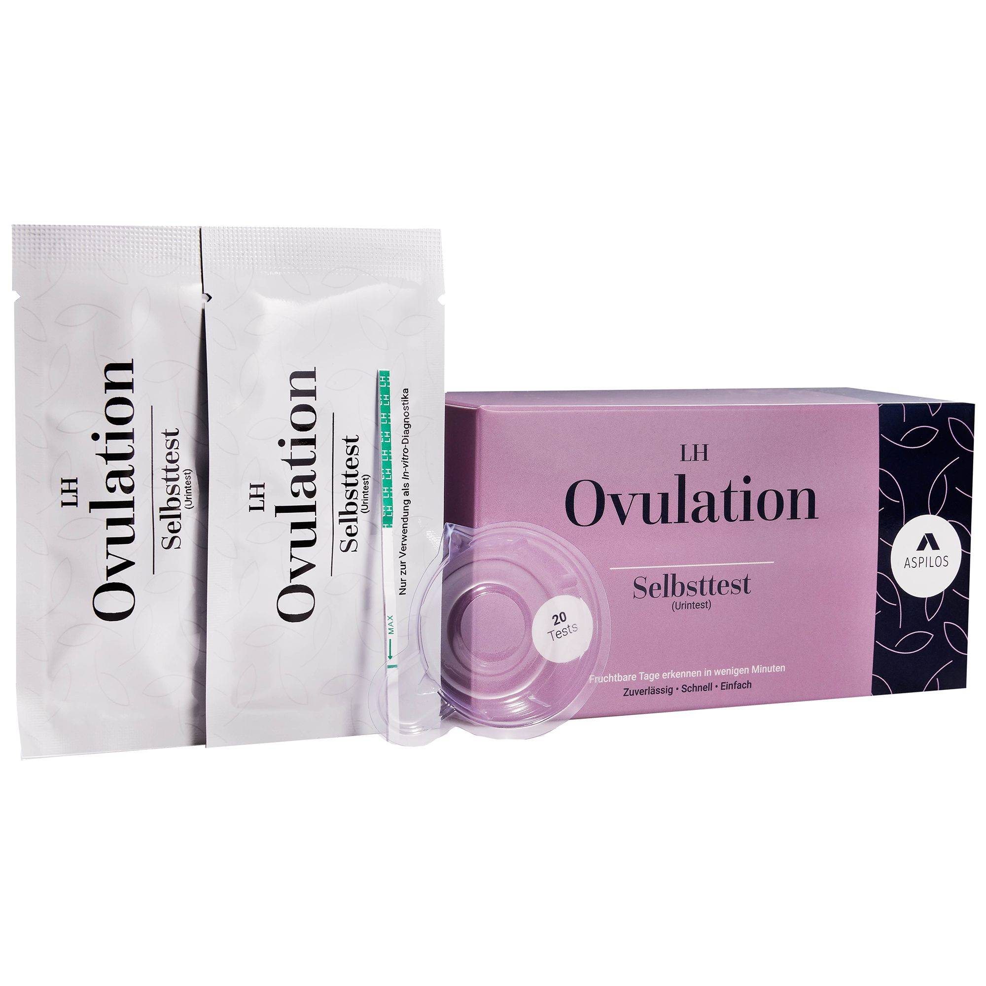 ASPILOS Kinderwunsch Selbsttest Bundle (Ovulationstest & Schwangerschaftstest)