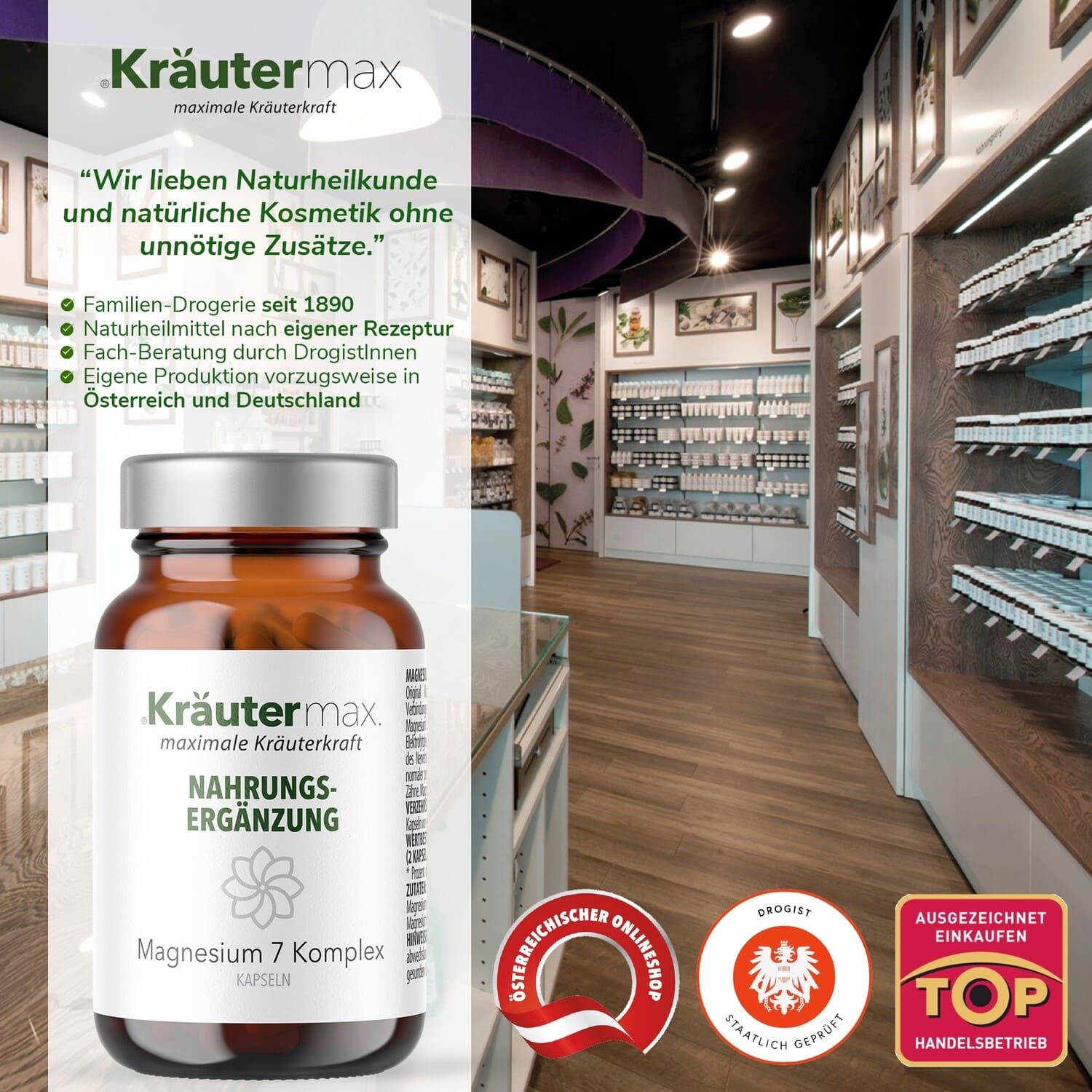 Kräutermax Magnesium 7 Komplex Kapseln