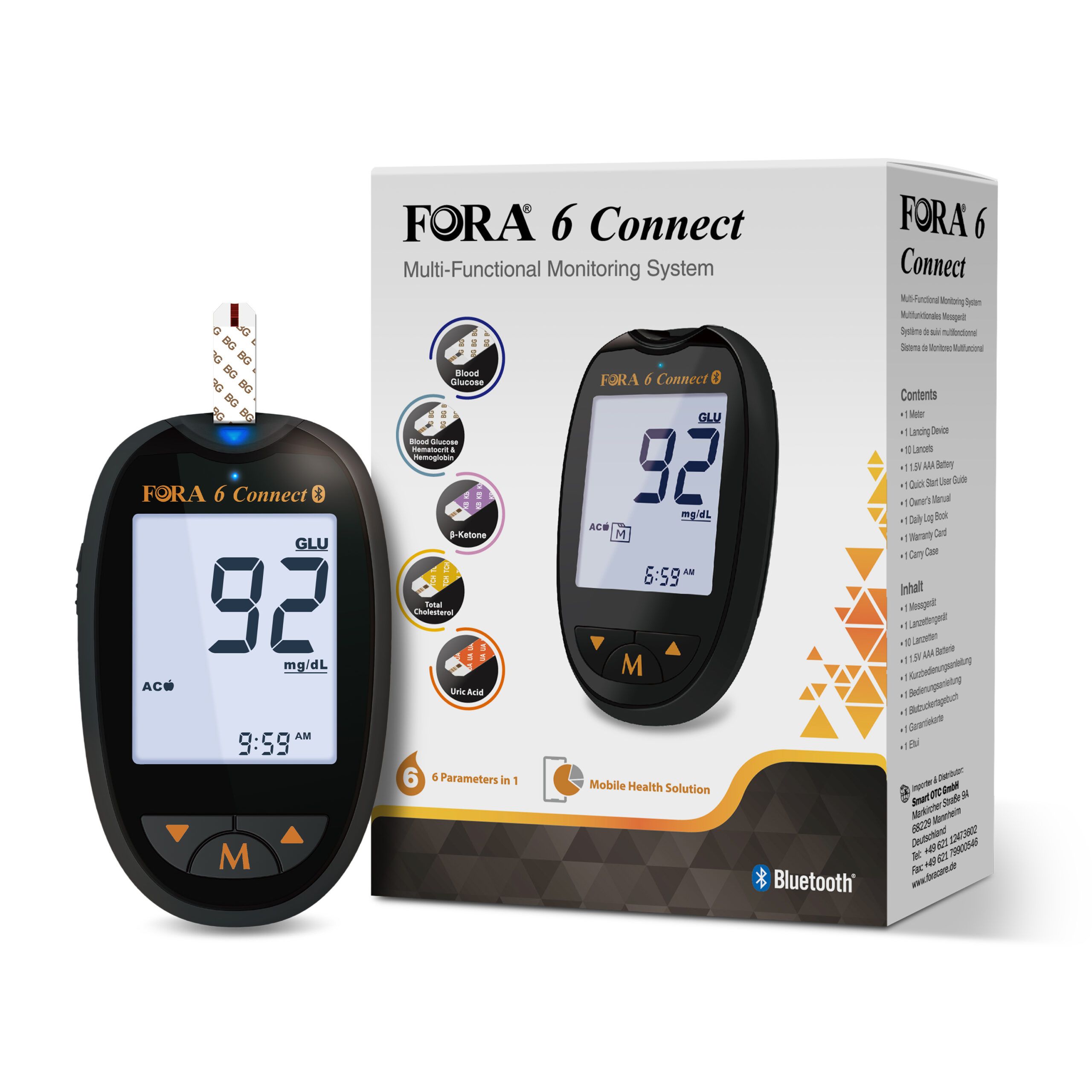 FORA 6 Connect Multi-Parameter (Starter-Set)  - mg/dl