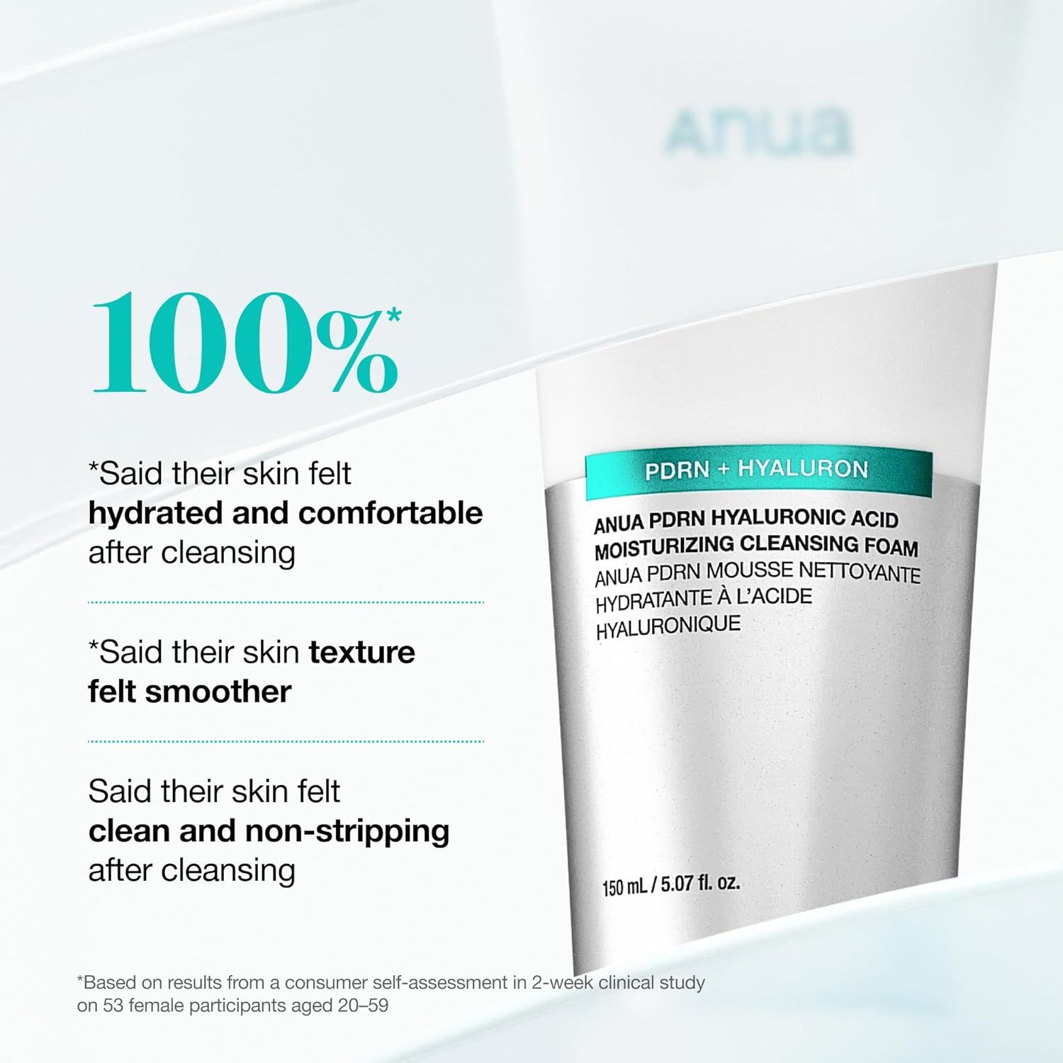 Anua PDRN Hyaluronic Acid Moisturizing Cleansing Foam