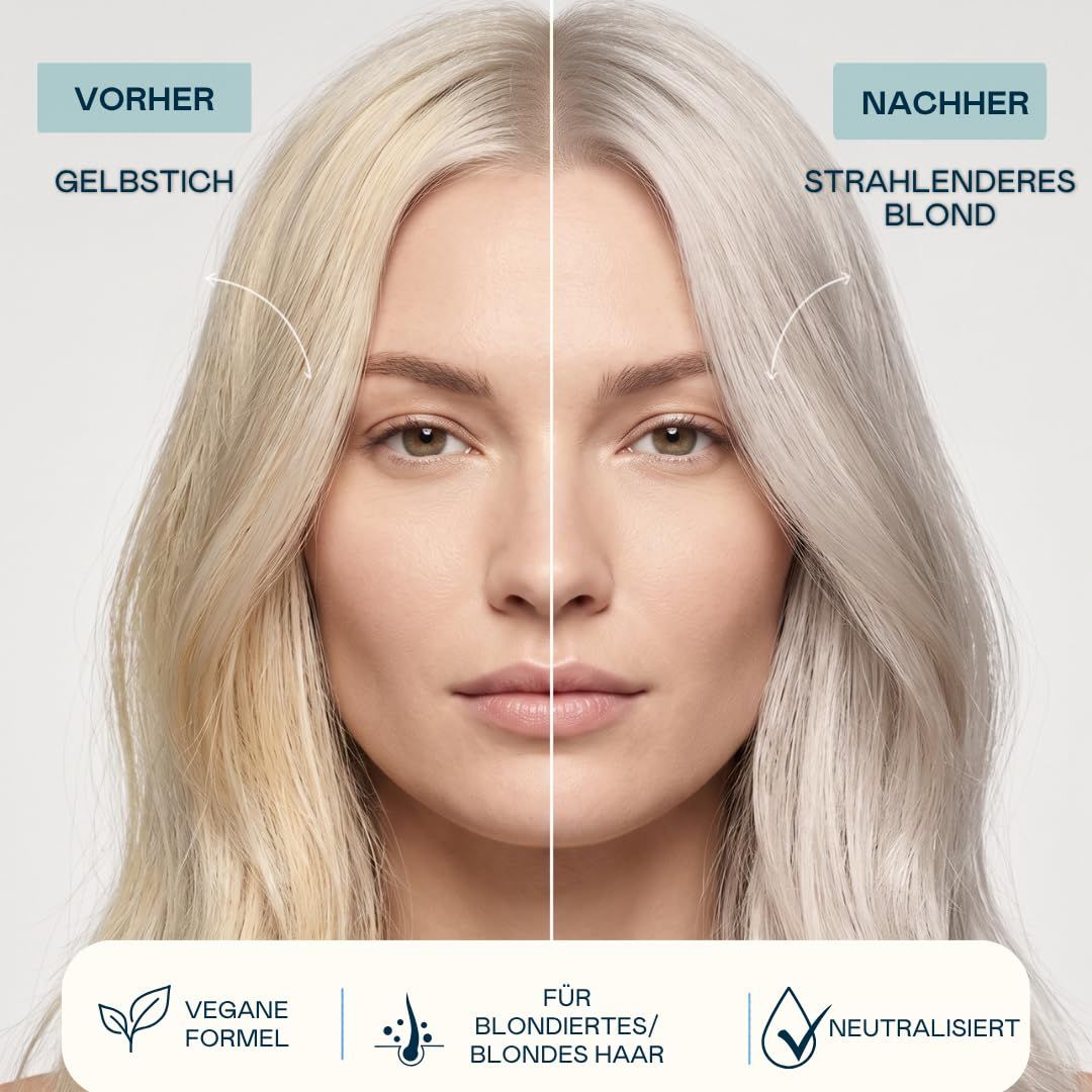 Frau mit dunklen Haaren hält eine Flasche Cameleo Serum Control Shampoo.