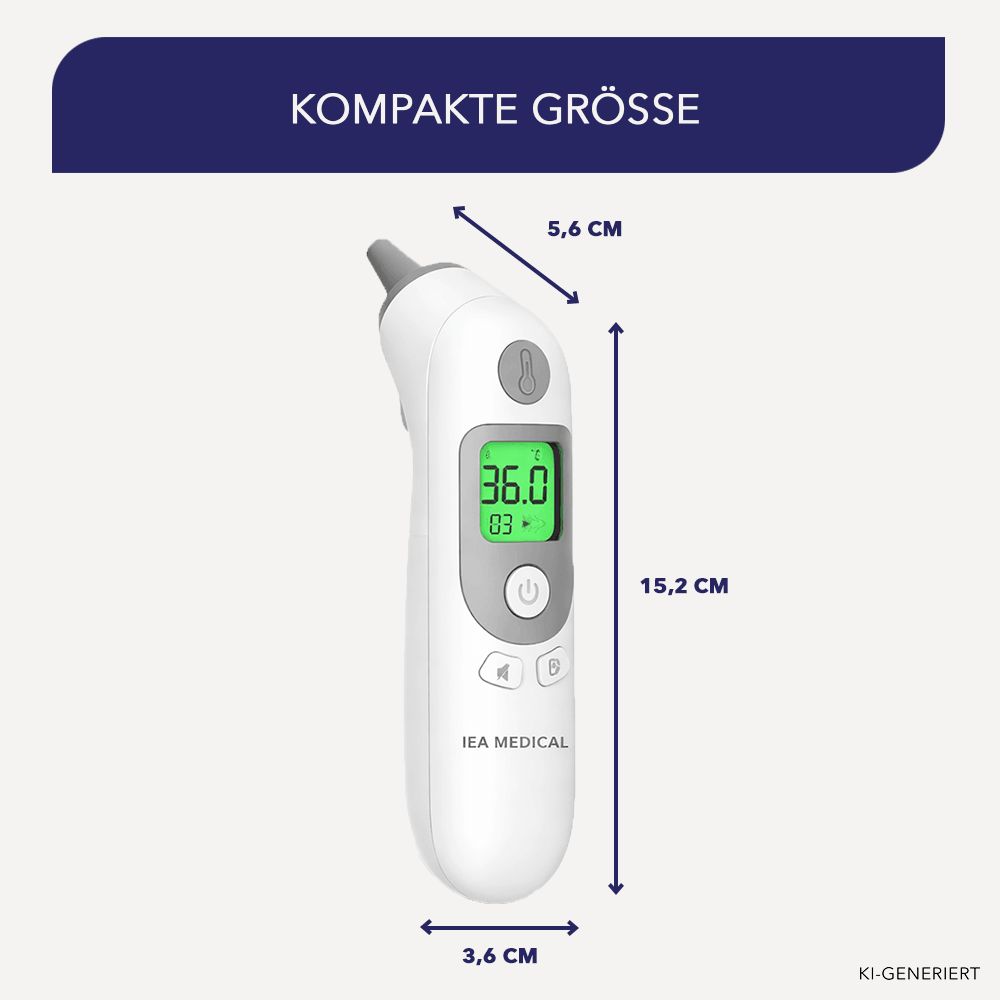 IEA Medical Ohrthermometer mit Ersatzkappen